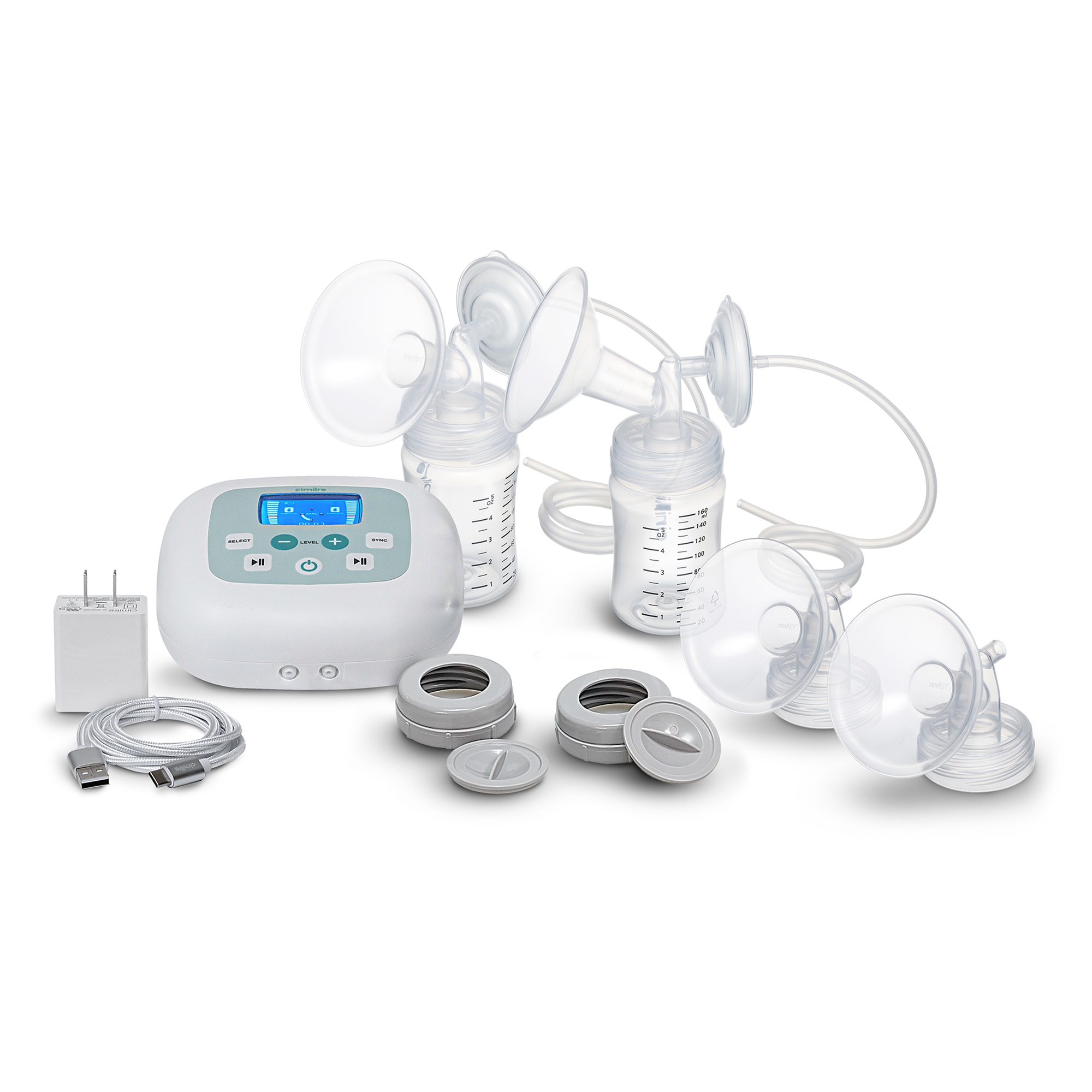 Cimilre S5+ Double Electric Breast Pump Kit Case of 4