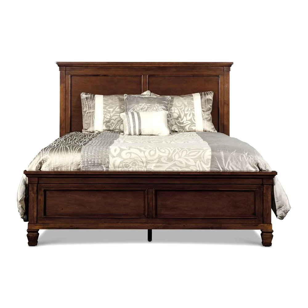 New Classic Furniture Tamarack 5/0 Solid Wood Queen Bed in Burnished Cherry