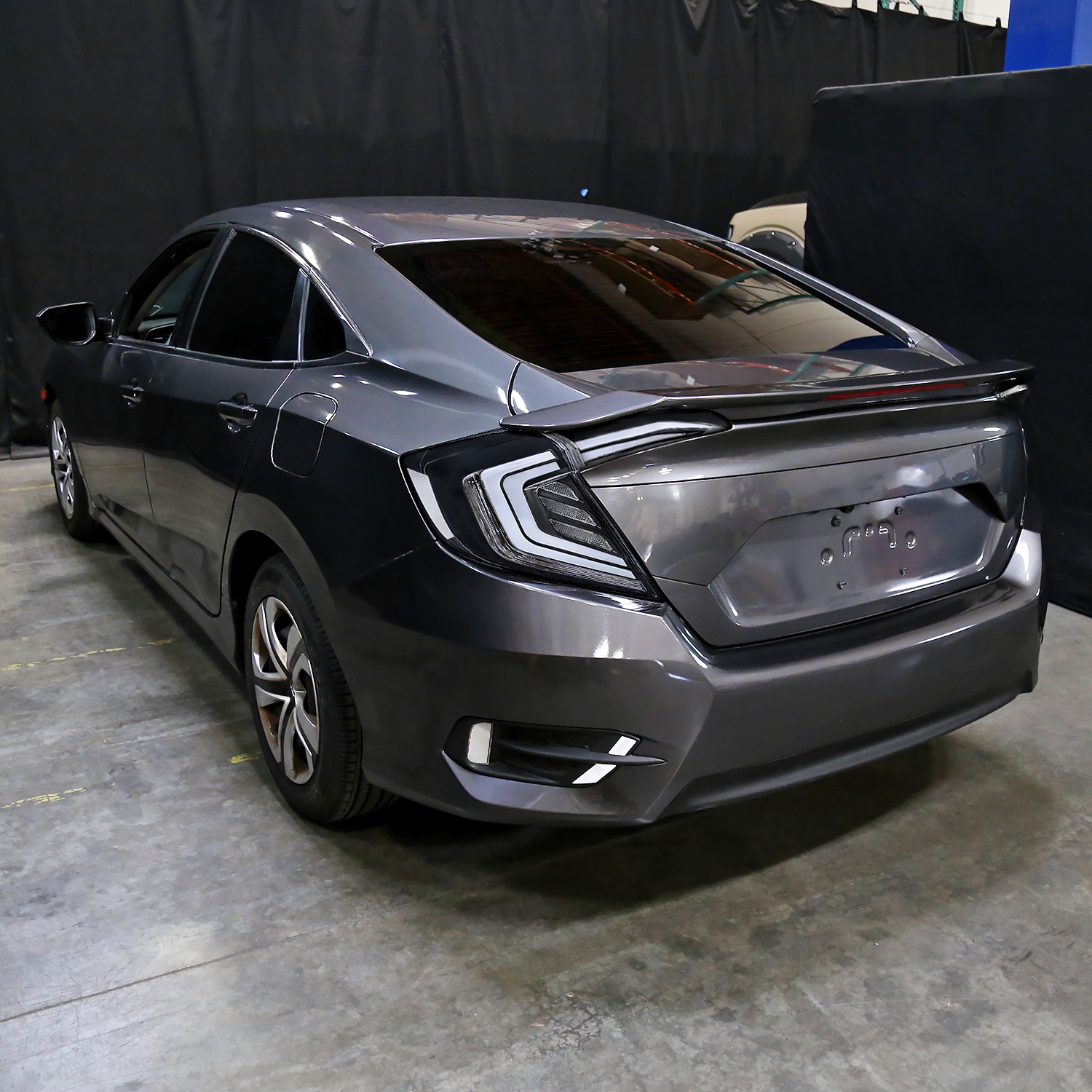 Spec-D Tuning Black Housing Clear Lens Dynamic LED Tail Lights Sequential Signal Lamps Compatible with 2016-2021 Honda Civic 4-Door Sedan , Left + Right Pair Assembly