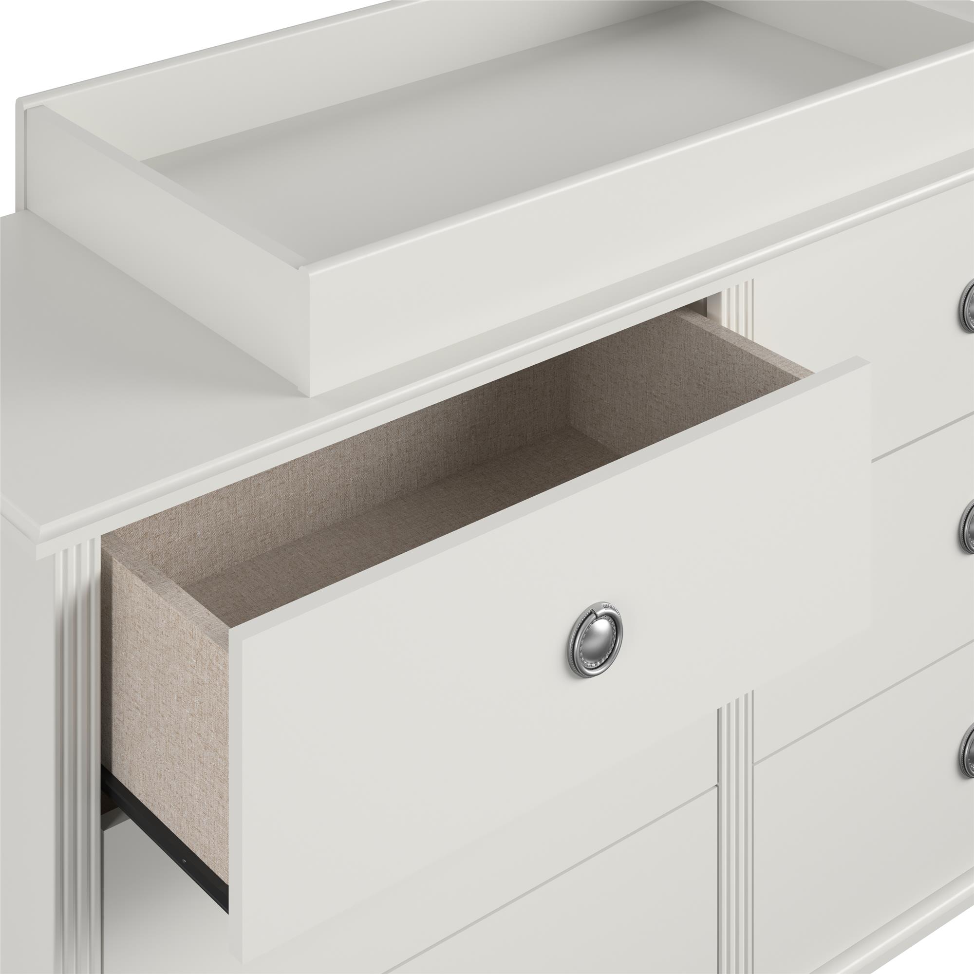 Little Seeds Rowan Valley Arden 6 Drawer White Changing Dresser