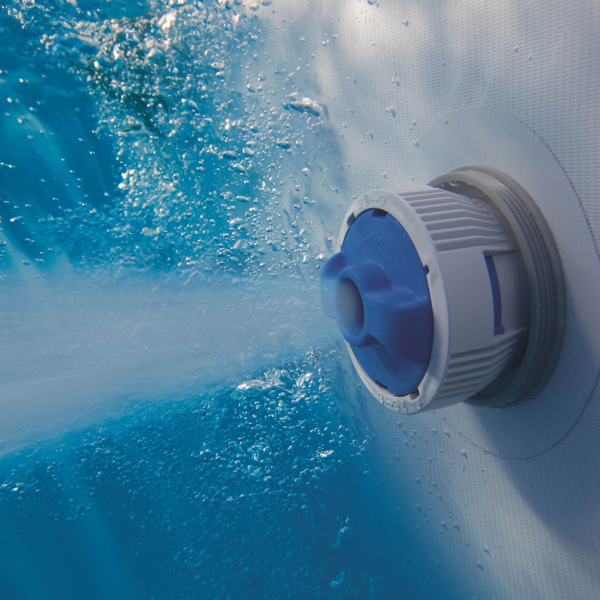 Bestway 18 x 9 x 4 Foot Power Steel Swim Vista Pool Set and Pool Surface Skimmer