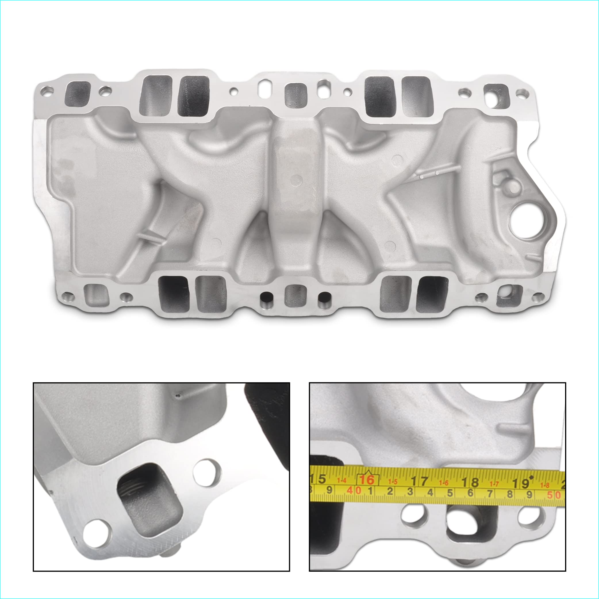 FGJQEFG Aluminum Intake Manifold for SBC Small Block Chevy 350 1955-1995