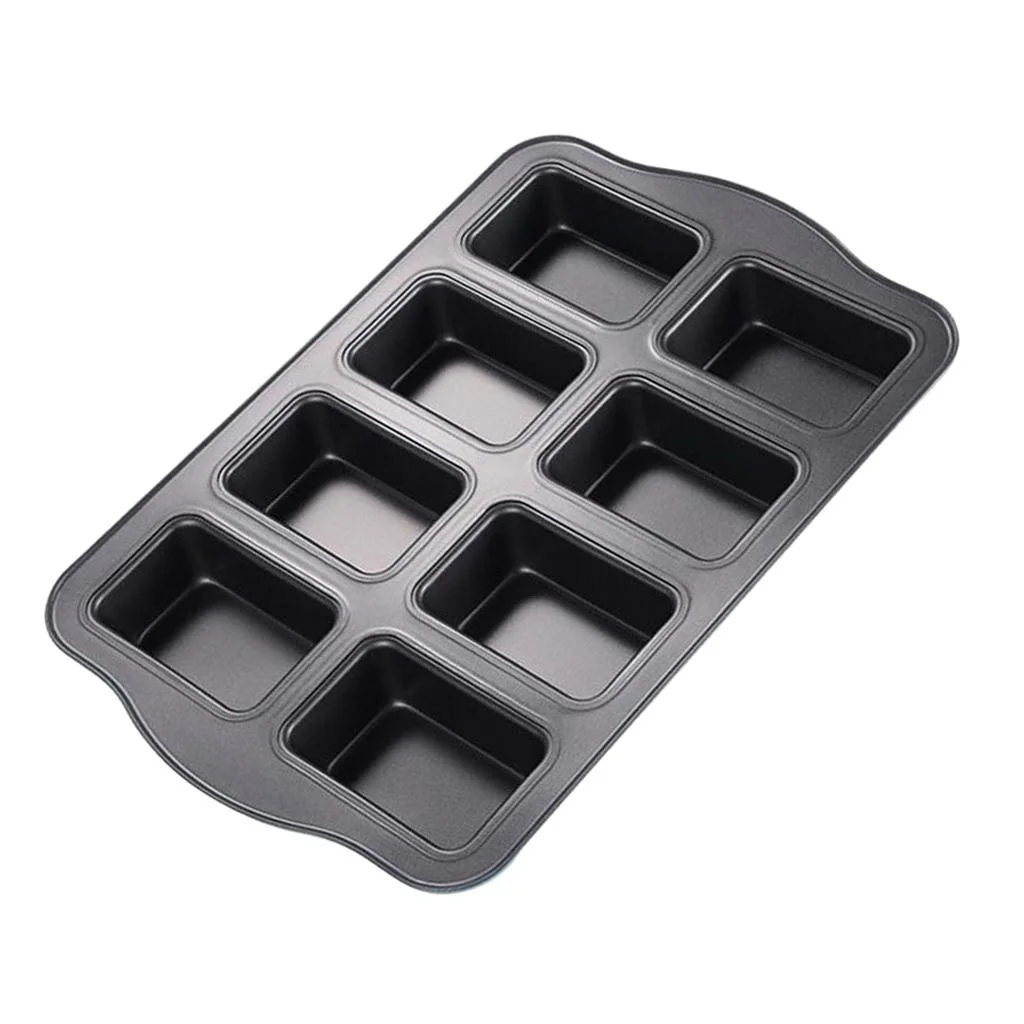Pan, Mini , Carbon Steel Meatloaf Mini Bread Cupcake Muffin Baking Pan Tray, Home Kitchen Restaurant Bakeware