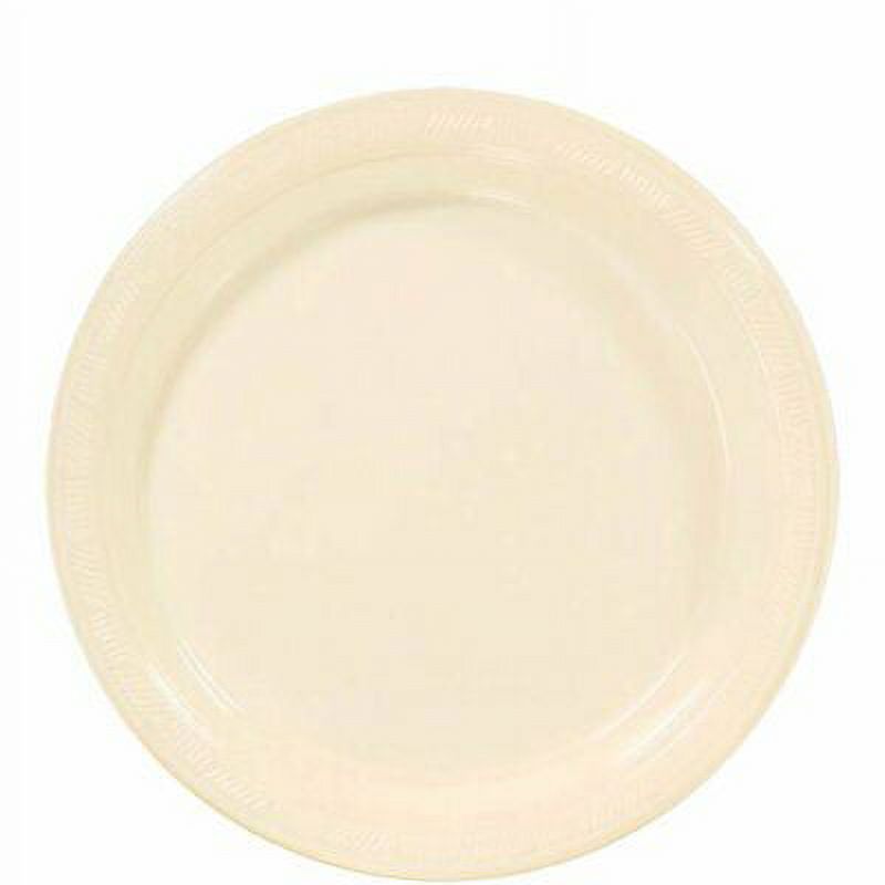 Hanna K. Signature Reusable Plastic Plates Ivory 9