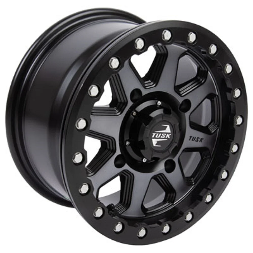 4/137 Uinta Beadlock Wheel 15x7 5.0 + 2.0 Gunmetal/Black Compatible With Honda Talon 1000R 2019-2021