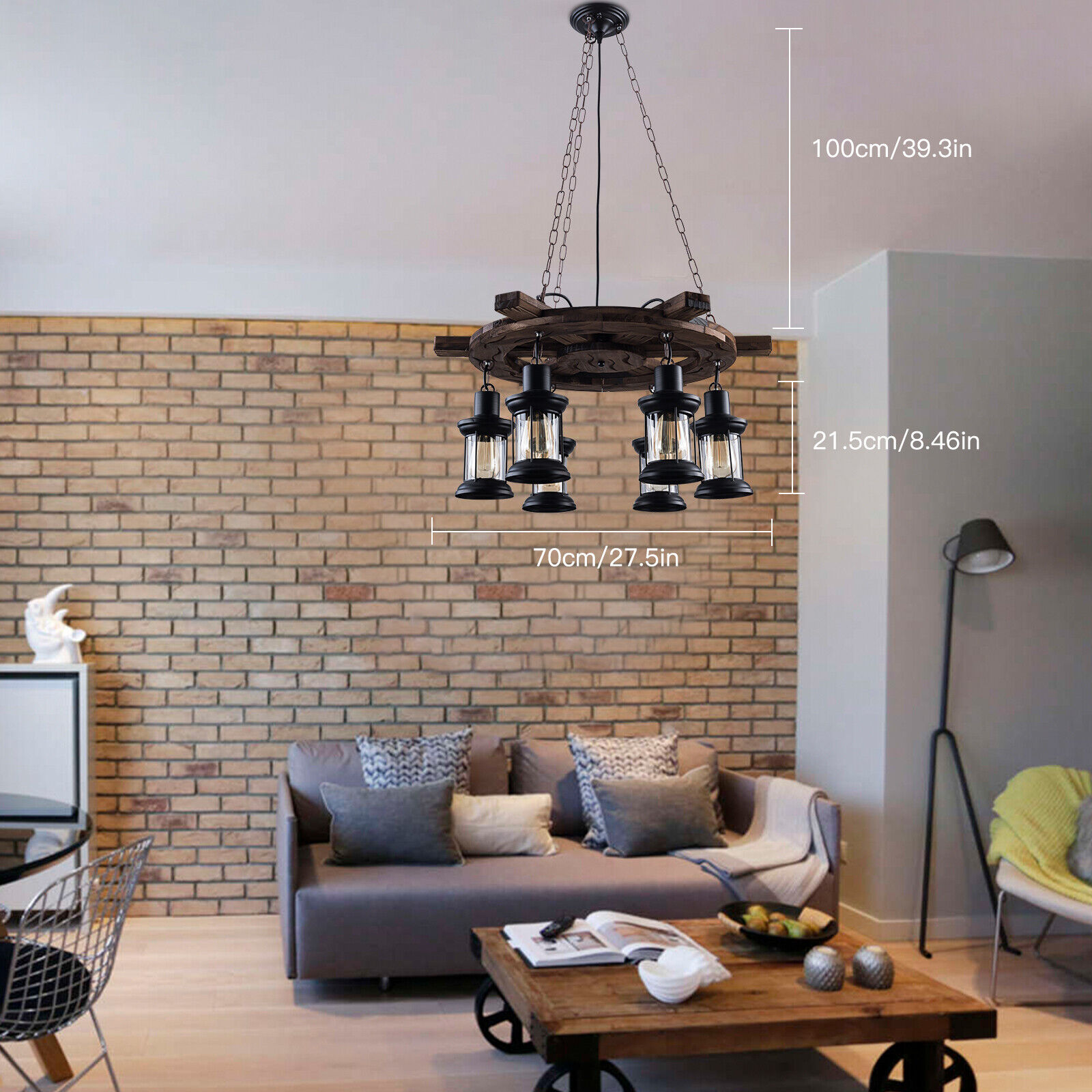 MIDUO Kitchen Island Lamp Farmhouse Chandelier Ceiling Glass Pendant Light