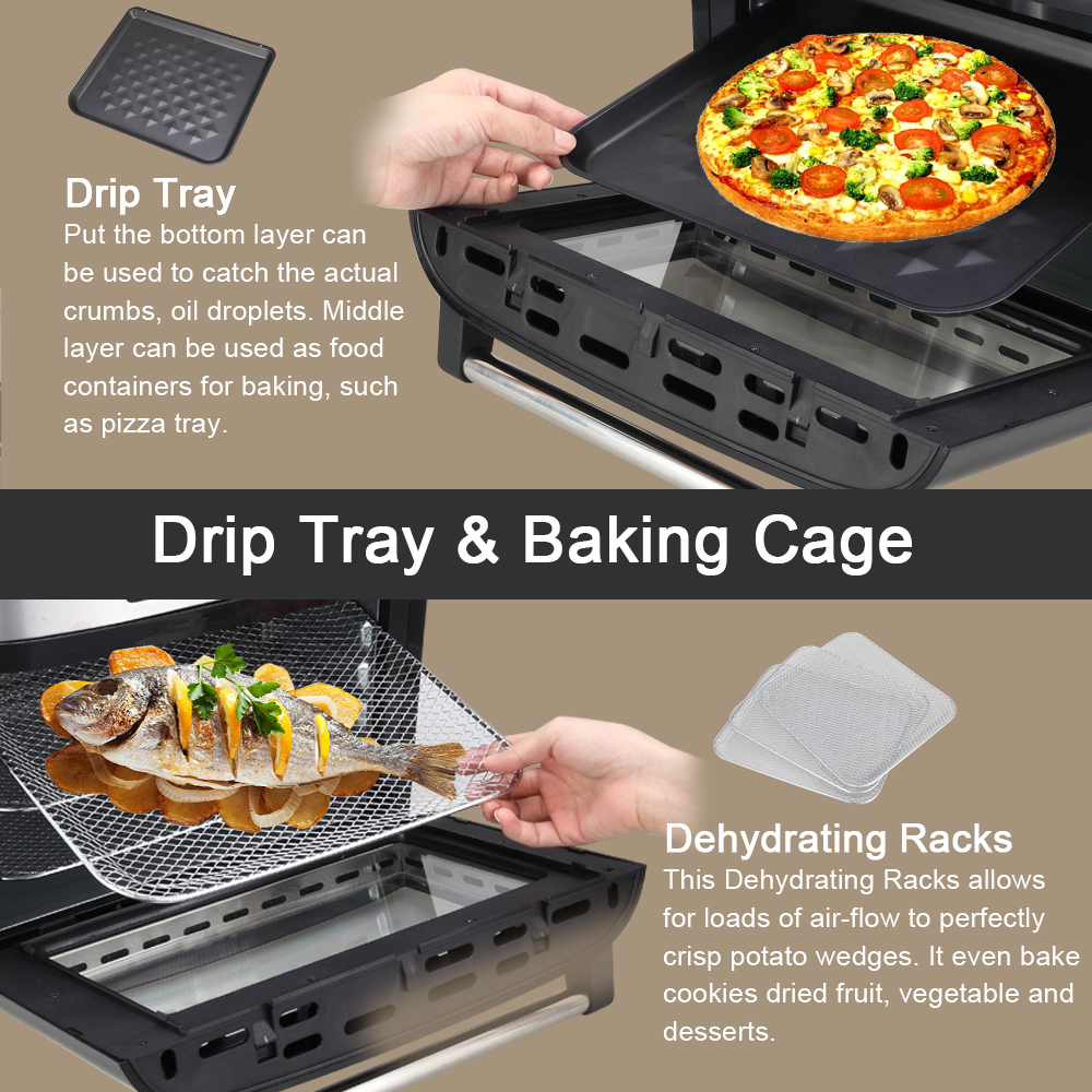 ZOKOP KAFO-1800E-D2 US 120V 16.91Quarts / 16L Air Fryer 1800W Black