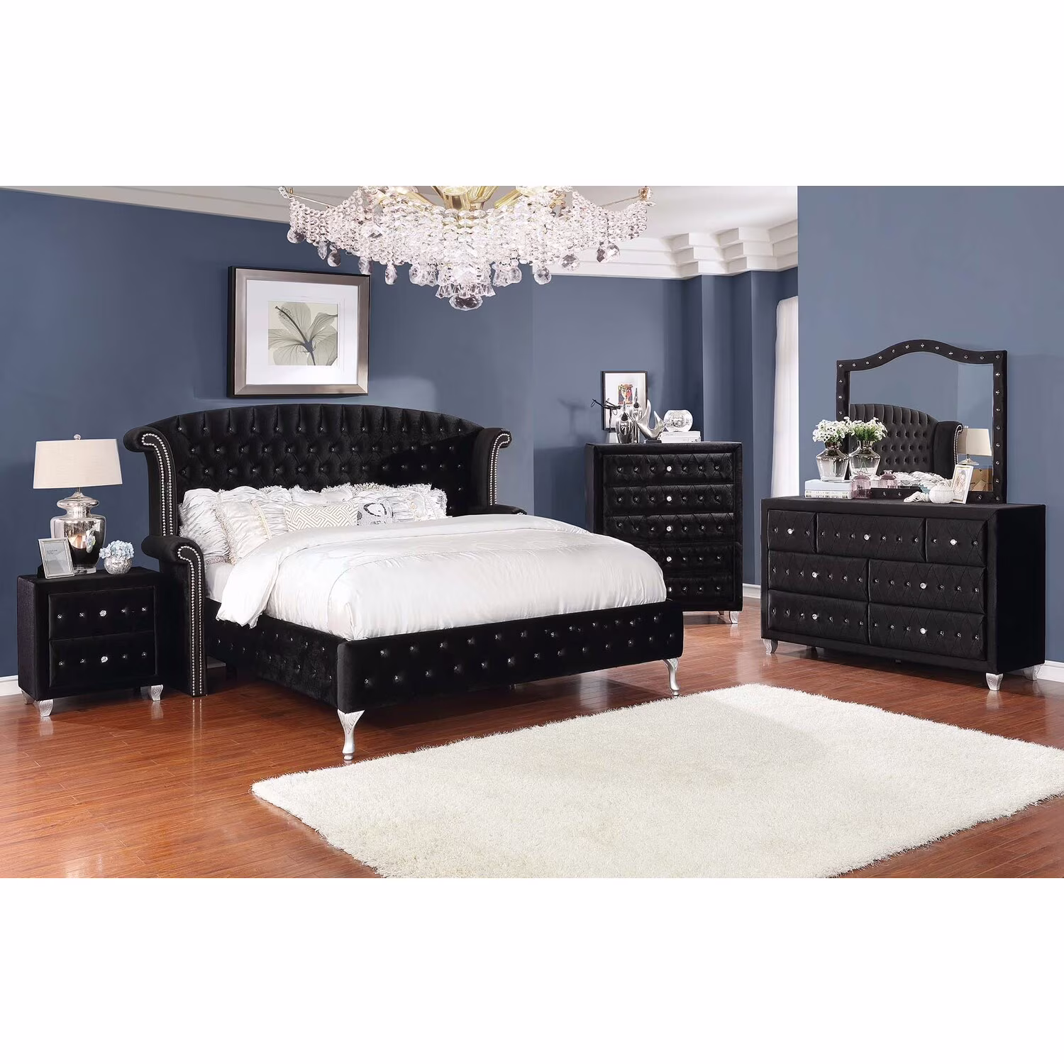 Deanna 4-piece Queen Bedroom Set Black
