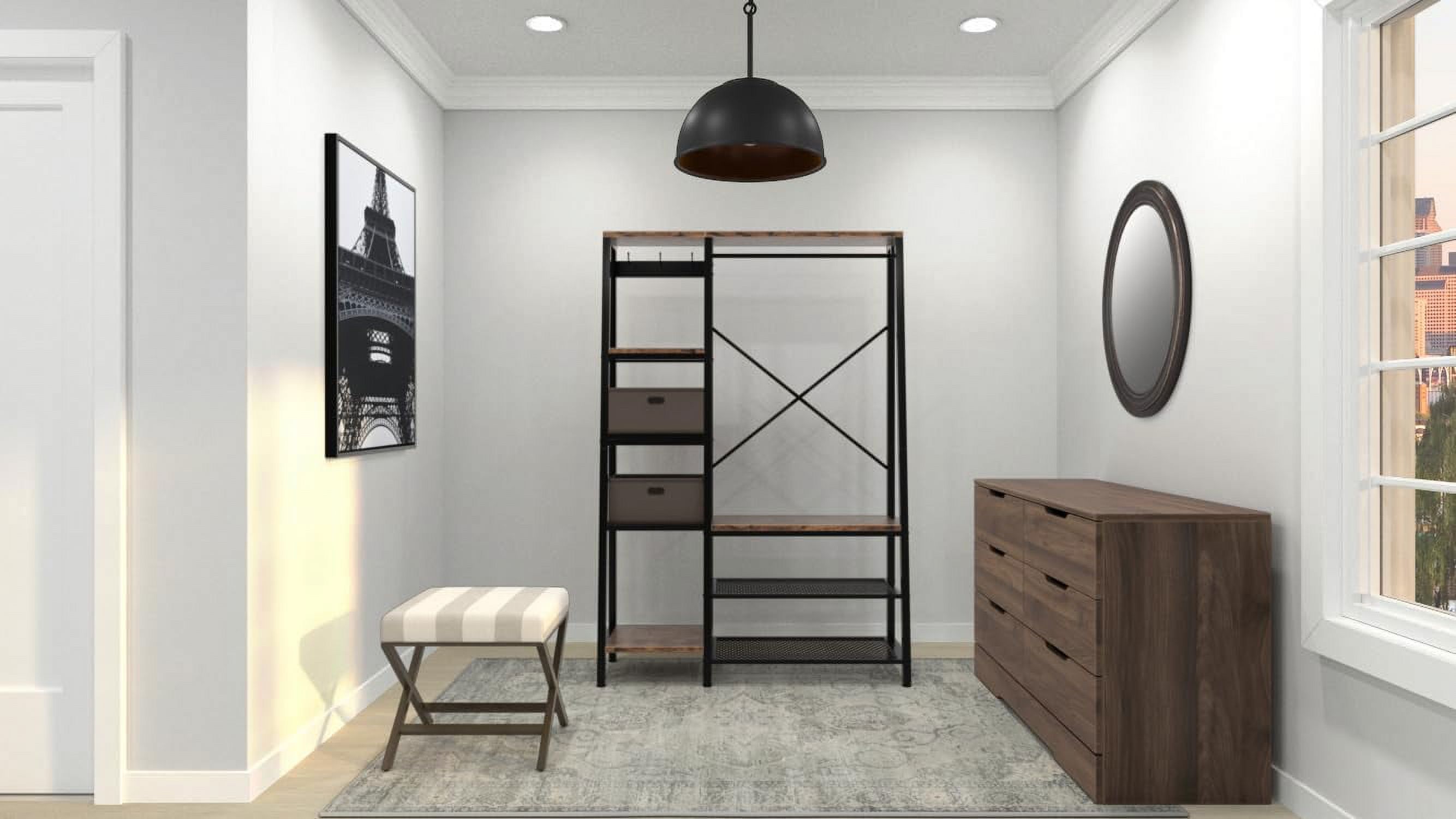 Holland 6-Drawer Double Dresser, Natural Walnut