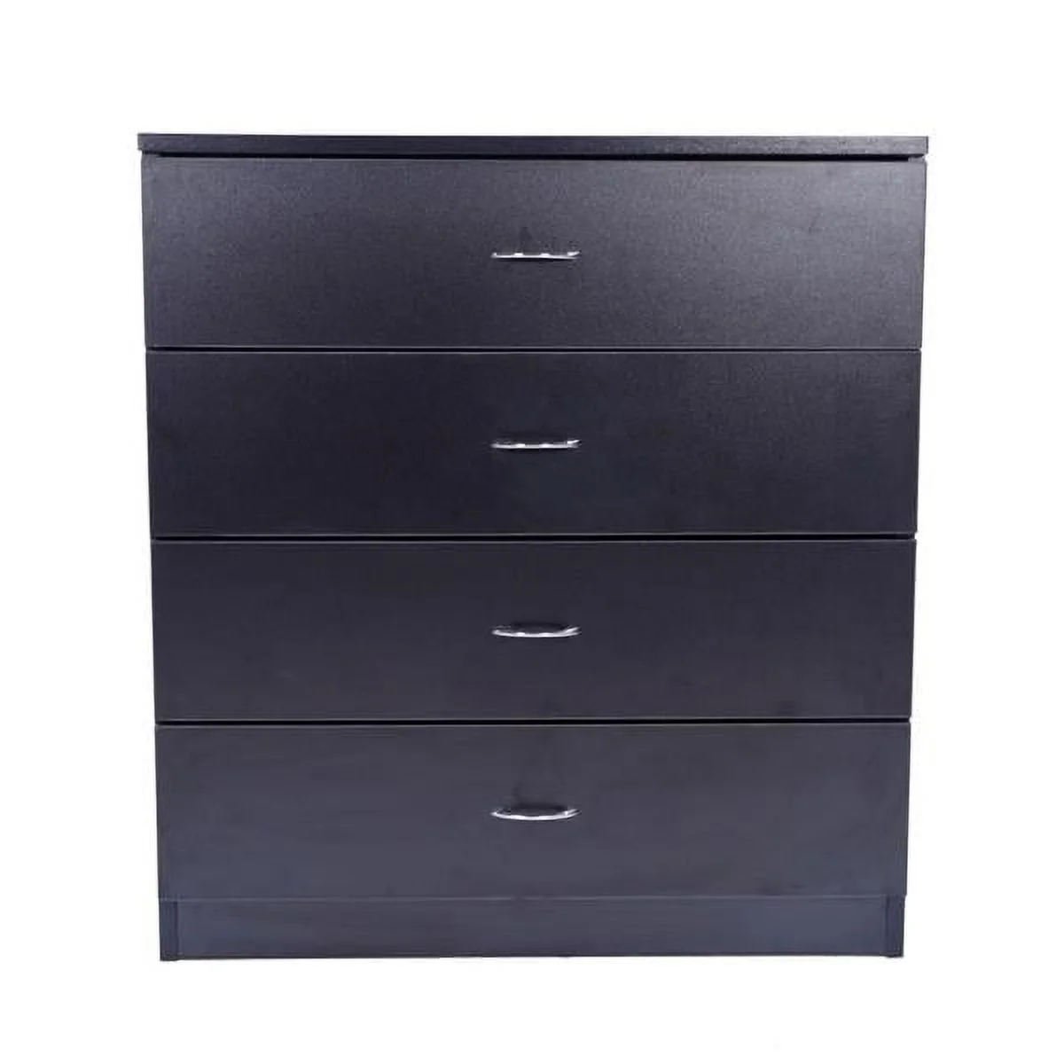 MDF Wood Simple 4-Drawer Dresser Black