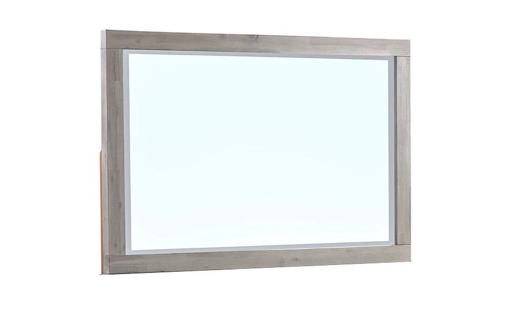 Devon & Claire Leanna Chevron Rectangular Dresser or Hanging Mirror, Gray