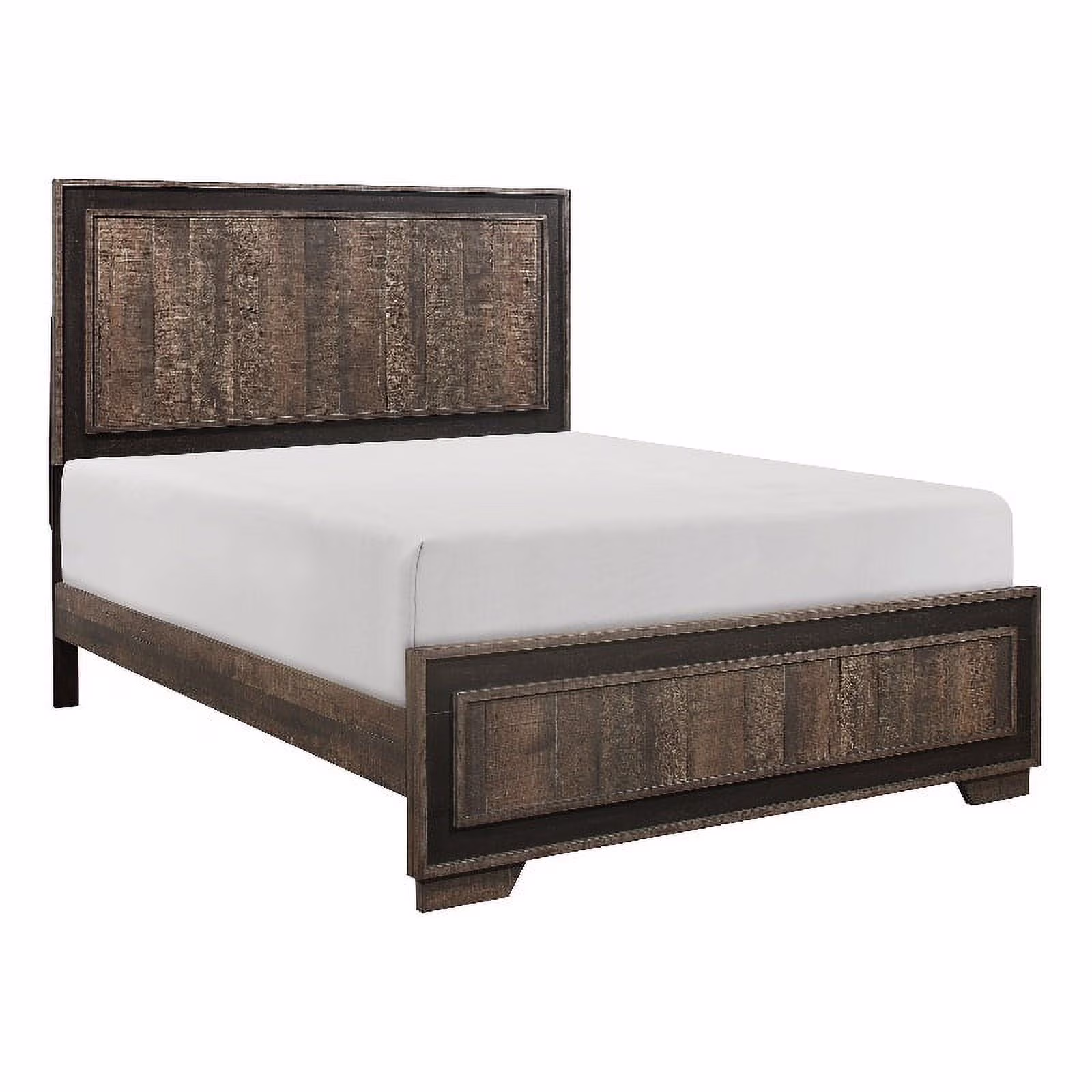 Lexicon Ellendale Queen Bed in 2-Tone Finish (Rustic Mahogany and Dark Ebony)