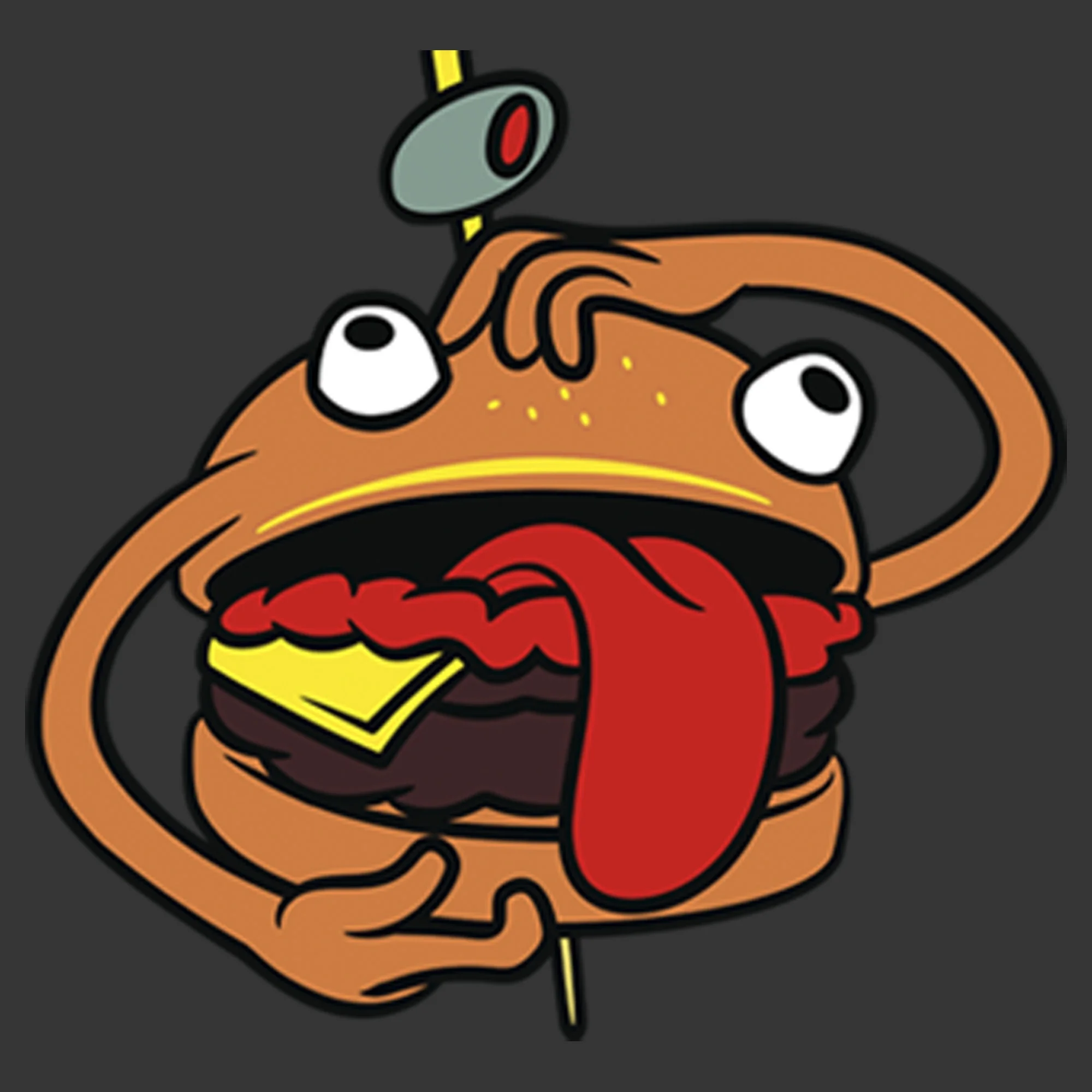 Men's Fortnite Durr Burger  Graphic Tee Charcoal Heather X Large