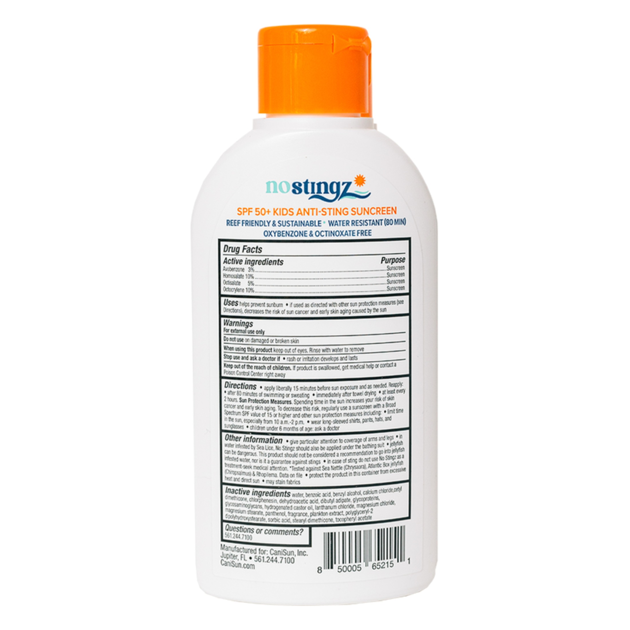 NoStingz 50+ SPF- Kids, Jellyfish & Sea Lice Protection Sunscreen - 4 fl oz