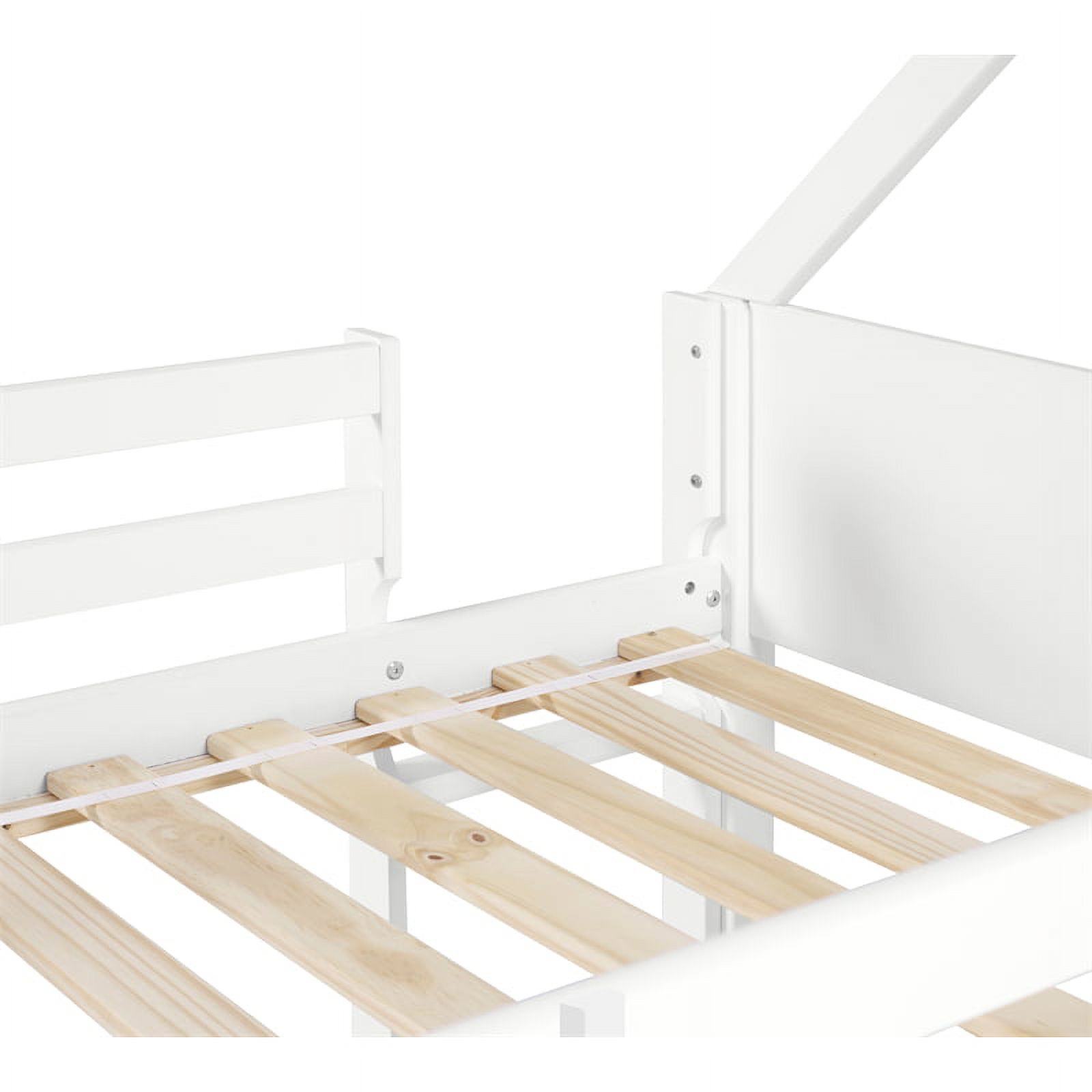 Linon Merritt Wood Twin Bunkbed in White