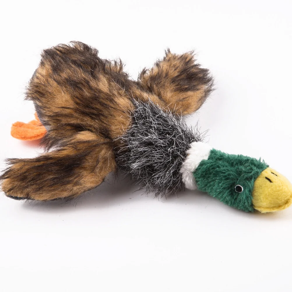 Toy Dog Toys  Plush Dogs Squeaky Stuffed Chew Pet Puppy Tough Large Wild Animals Chewing Squeaker Mallard Cat