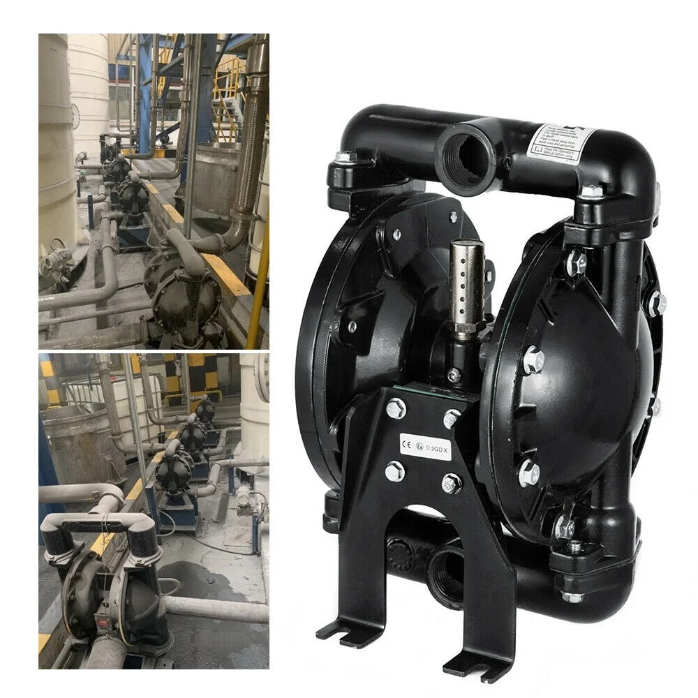 ZhdnBhnos 120PSI Air-Operated Double Diaphragm Pump 1 inch Inlet & Outlet Petroleum Fluids Heavy Duty Pneumatic Transfer Pump 35GPM