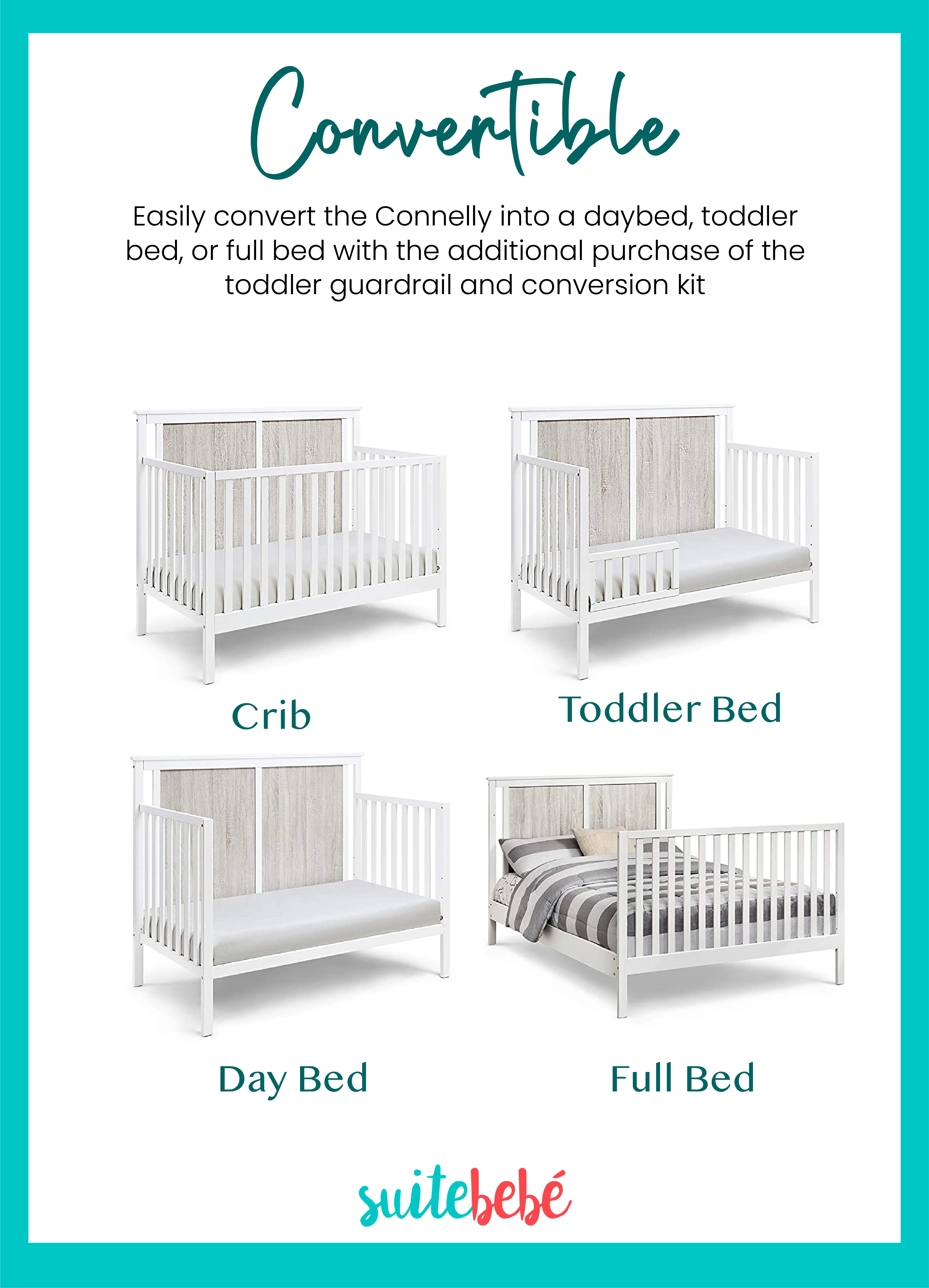 Suite Bebe Connelly Changing Table in White Finish