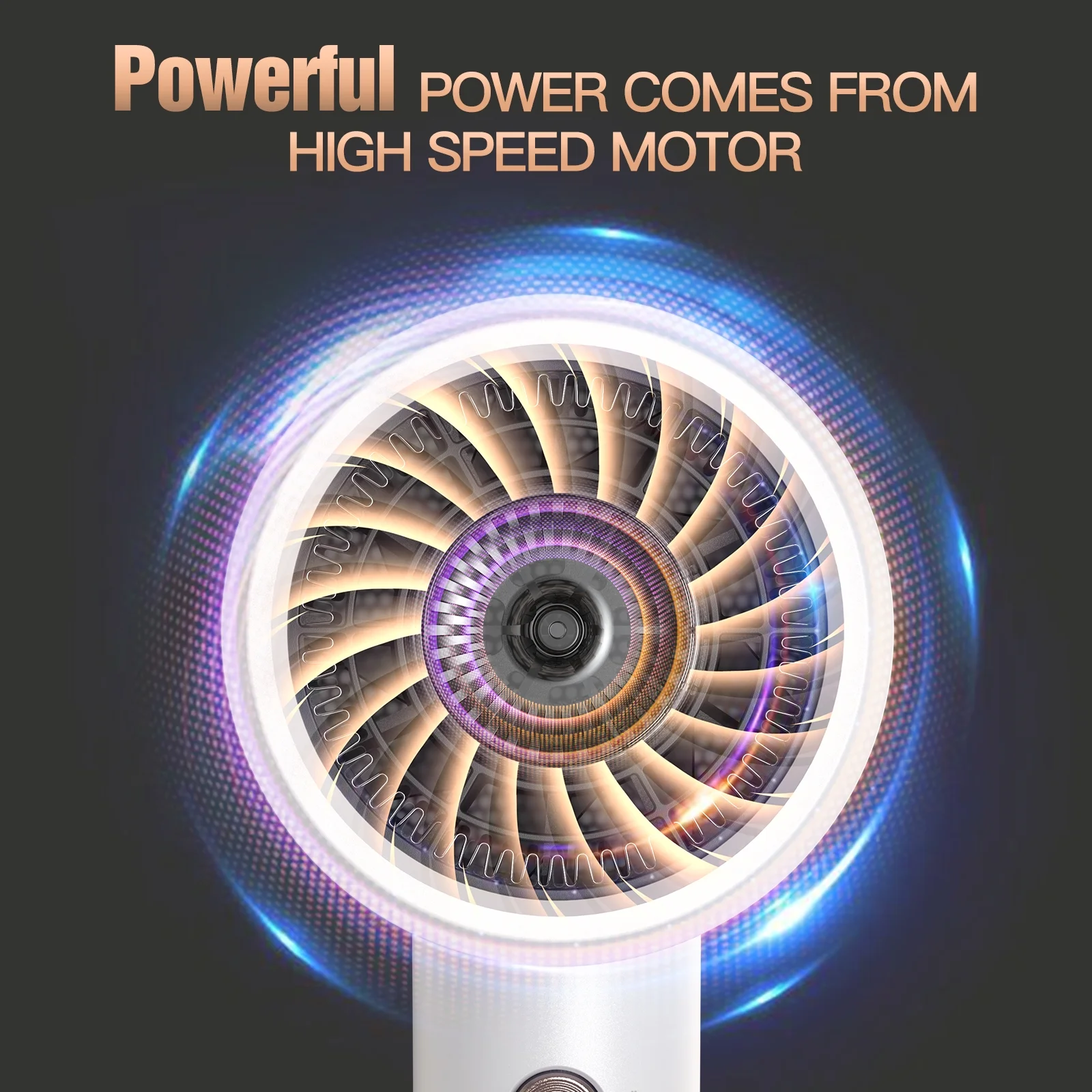 Hair Dryer Large Wind Quickly Drying Hydrate Hair with 2 Styling Wind Nozzles Household Hotel Hair Salon Hair Dryer