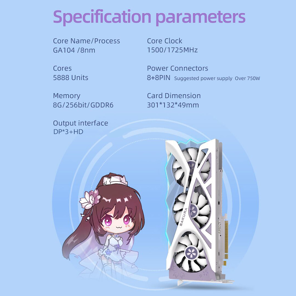 YESTON Graphics Card,YA Dual Mode D6 YA Dual Mode 3*DP+ Output Dual Mode 3*DP+ mewmewcat HUIOP dsfen