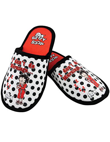 Midsouth Products Betty Boop Slippers I Don't Do Mornings - One Size Fits Most Red