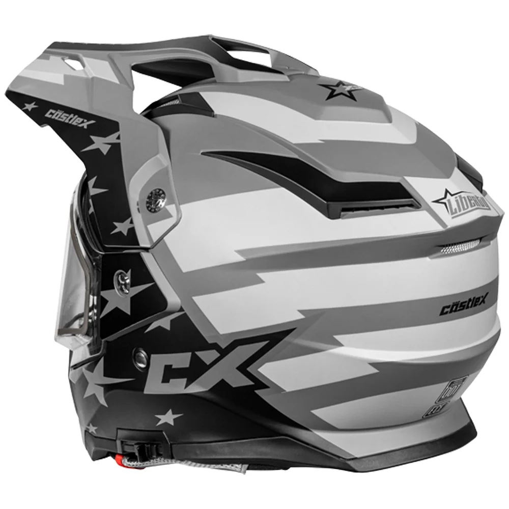 Castle X, 36-8276, Adult Dual Sport Motorcycle Helmet - CX200 LIBERTY, Matte Charcoal, Large