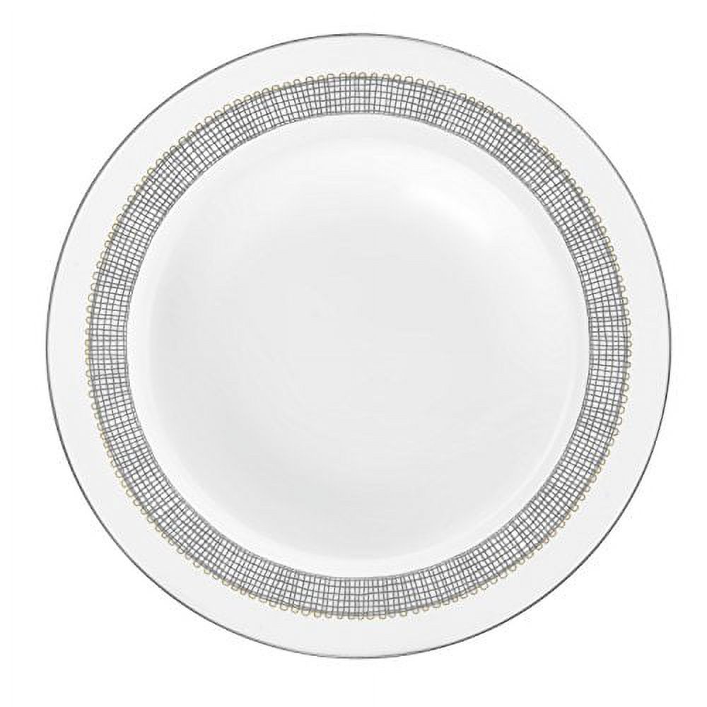Wedgwood GILDED WEAVE PLATINUM RIM SOUP PLATE 9