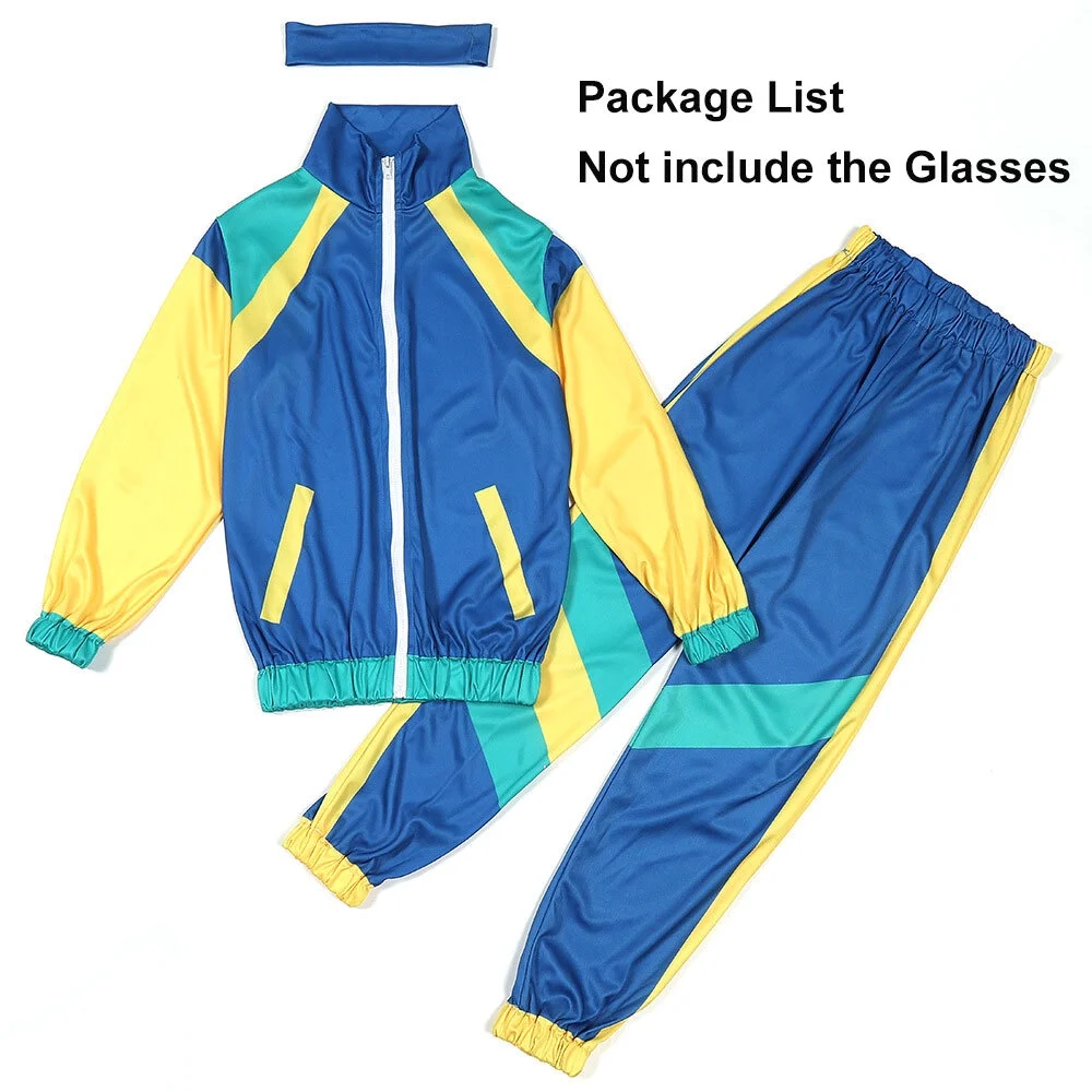 80s Tracksuit Hip Hop Costume for Kids Halloween Retro Sportswear Cosplay Outfits