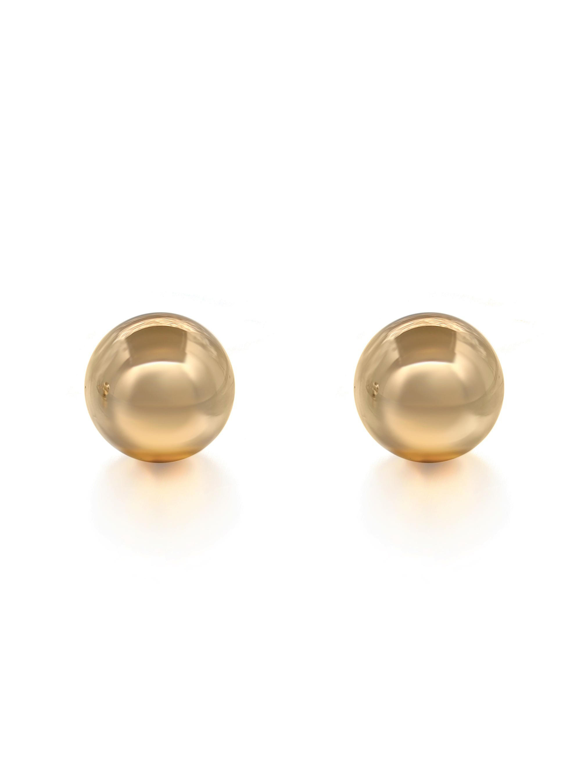 Rachel Koen Bead Ball Stud Earrings 14K Yellow Gold 9mm