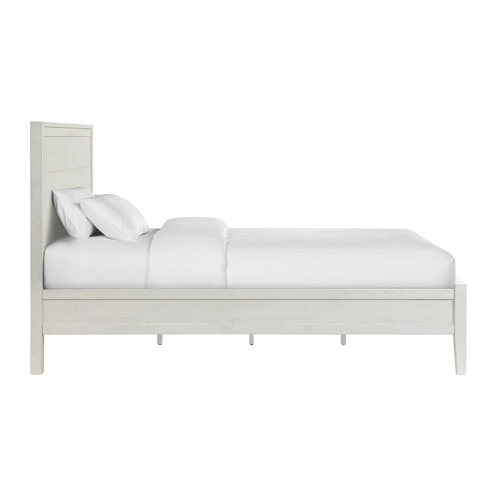 Arden Panel Wood Queen Bed/Driftwood White