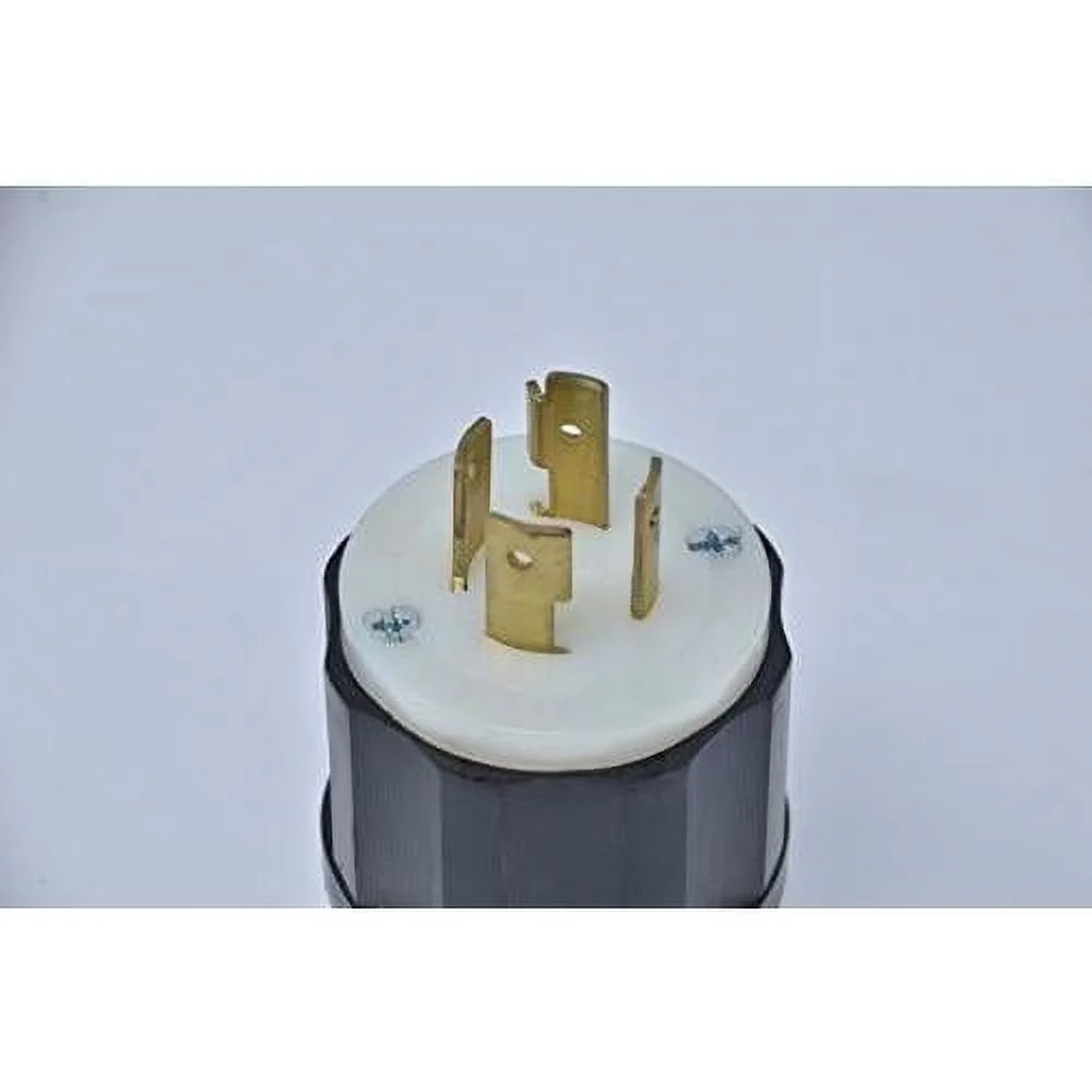 2431 20 Amp, 480 Volt 3-Phase, NEMA L16-20P, 3P, 4W, Locking Plug, Industrial Grade, Grounding - Black-White