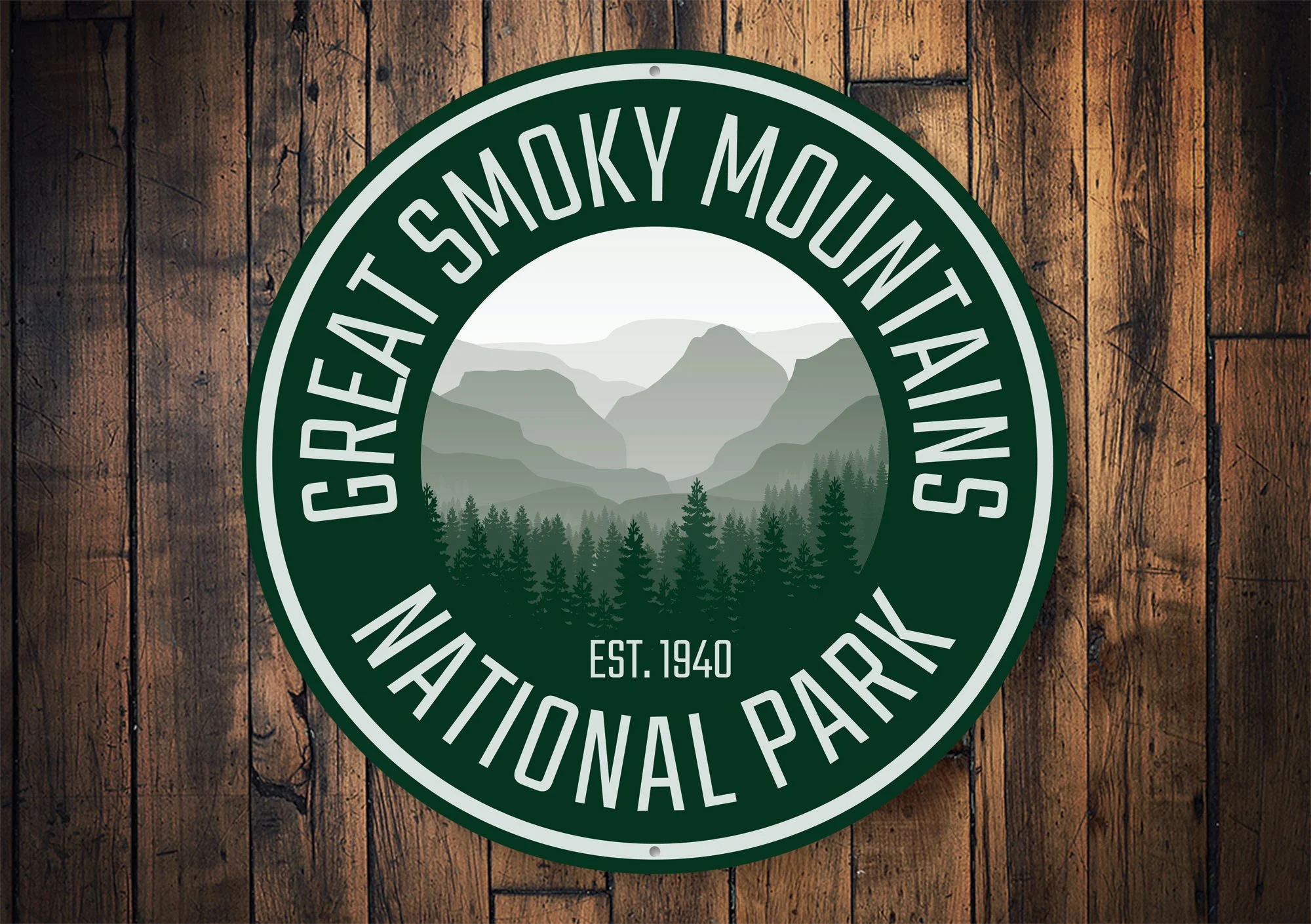 Great Smoky Mountains Park Novelty Decor, Metal Wall Sign - 12