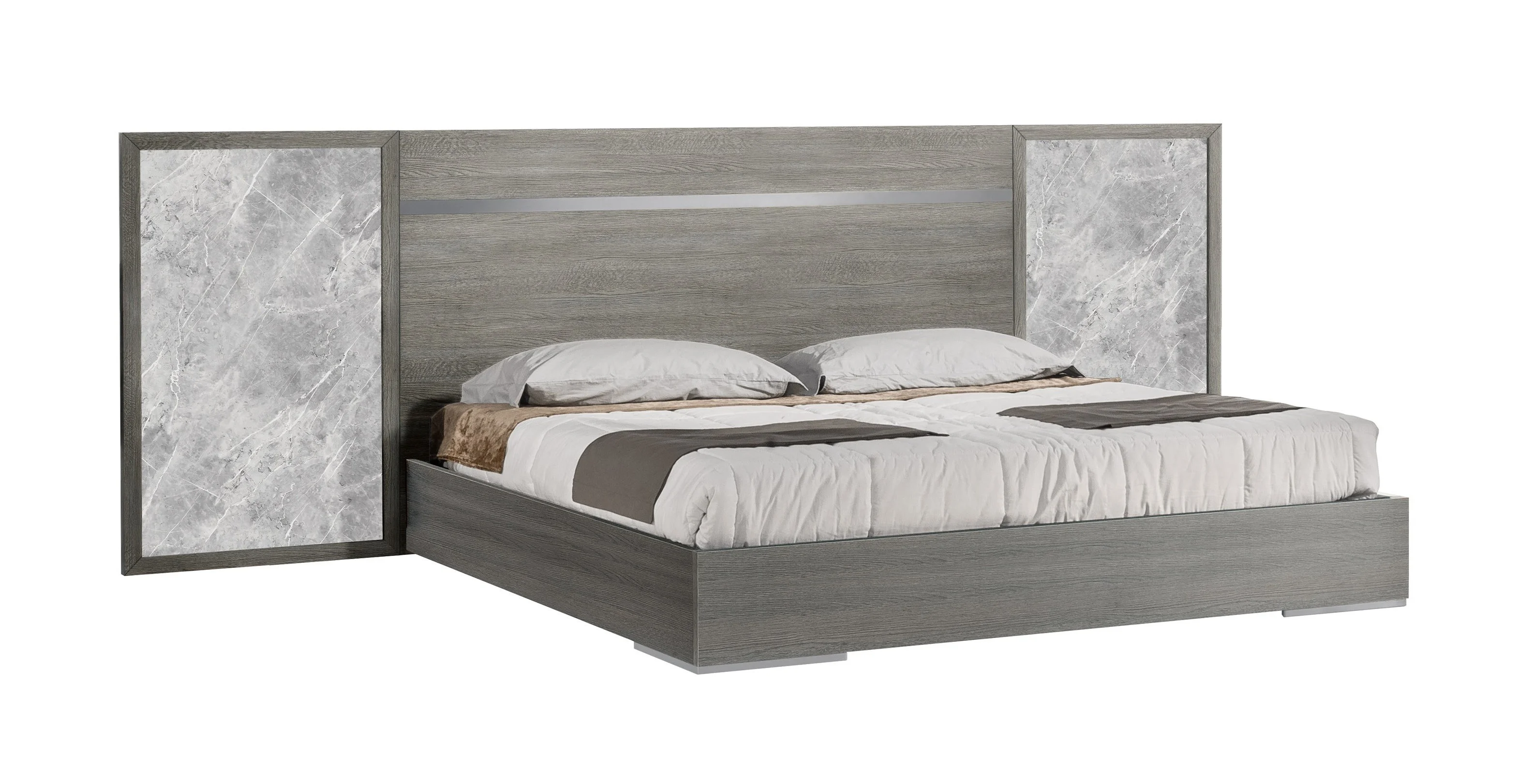 J&M Furniture Victoria Premium Bedroom with 6 piece queen bed, chest, dresser, mirror and 2 nightstand, queen bedroom set