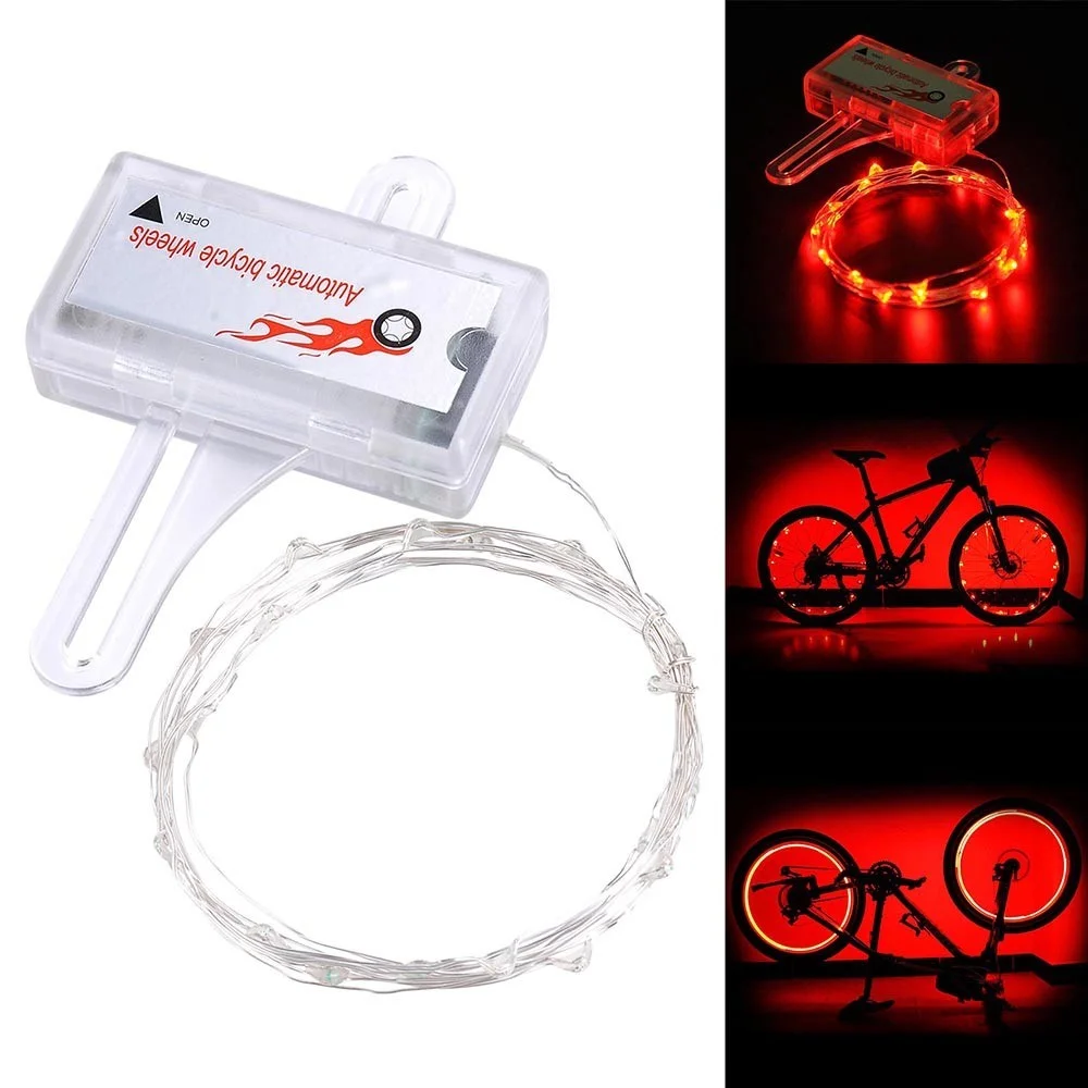 Red LED Bike Wheel Light - 1x - 0.16 - Enhance your safety on night rides
