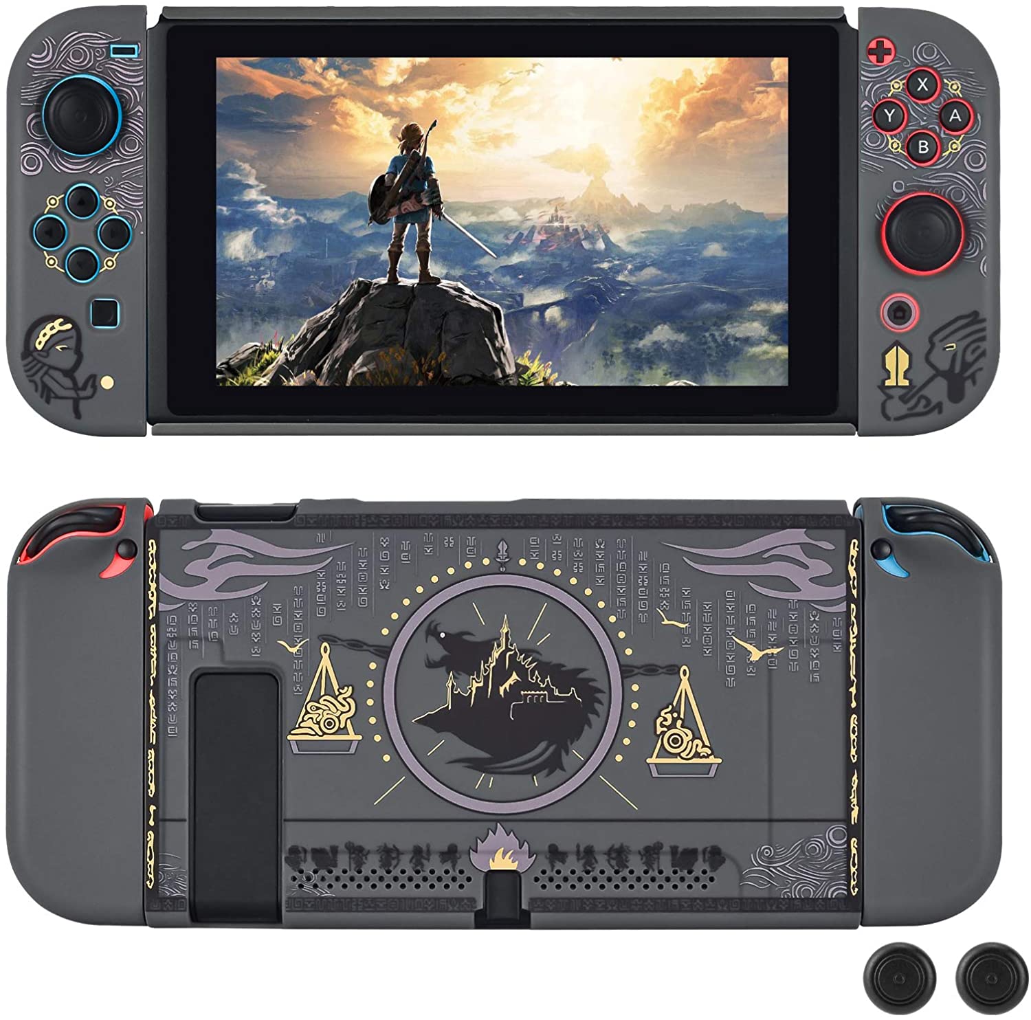 Dockable Protective Case Compatible with Nintendo Switch, Newest Pattern Cover with Anti-Scratch