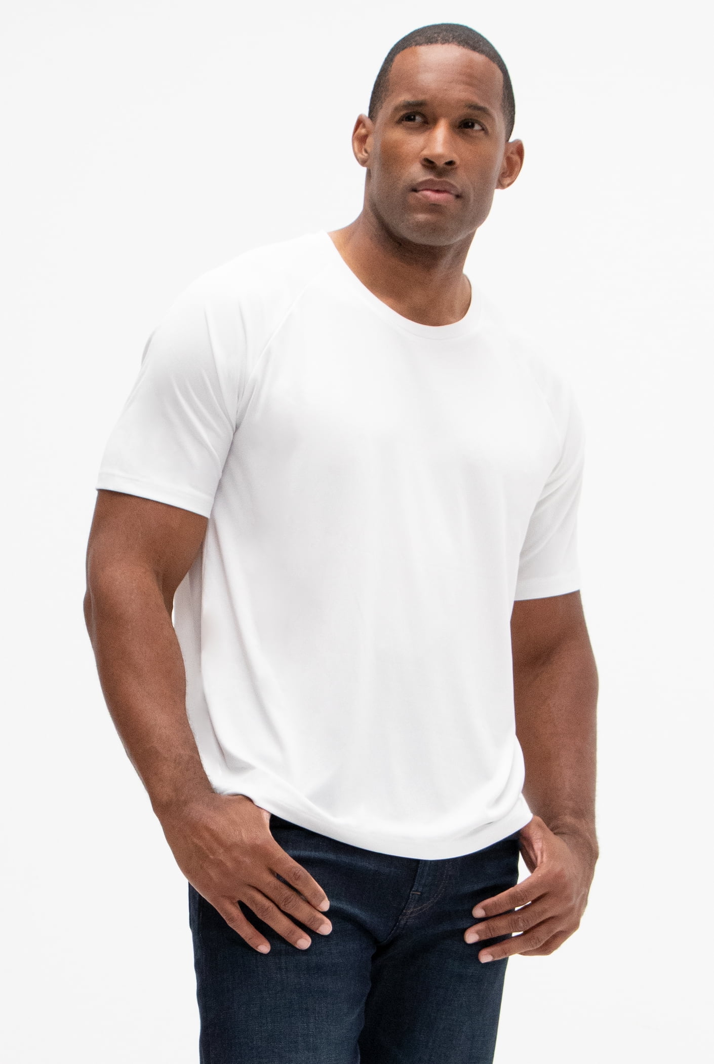 DEVOPS 5 Pack Men's UPF 50+ Sun Protection Moisture Wicking Dry-Fit Short Sleeve Workout T-Shirts (2X-Large, White/Safty Green/D.Royal/Graphite/Black)