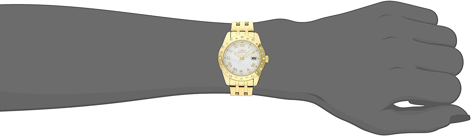 Invicta Women's 17488 Angel Quartz 3 Hand White Dial Watch