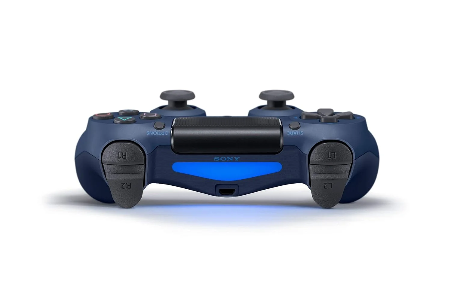 Navy DualShock PlayStation 4 Wireless 2 Controller Bundle - With Earbuds Like New with BOLT AXTION