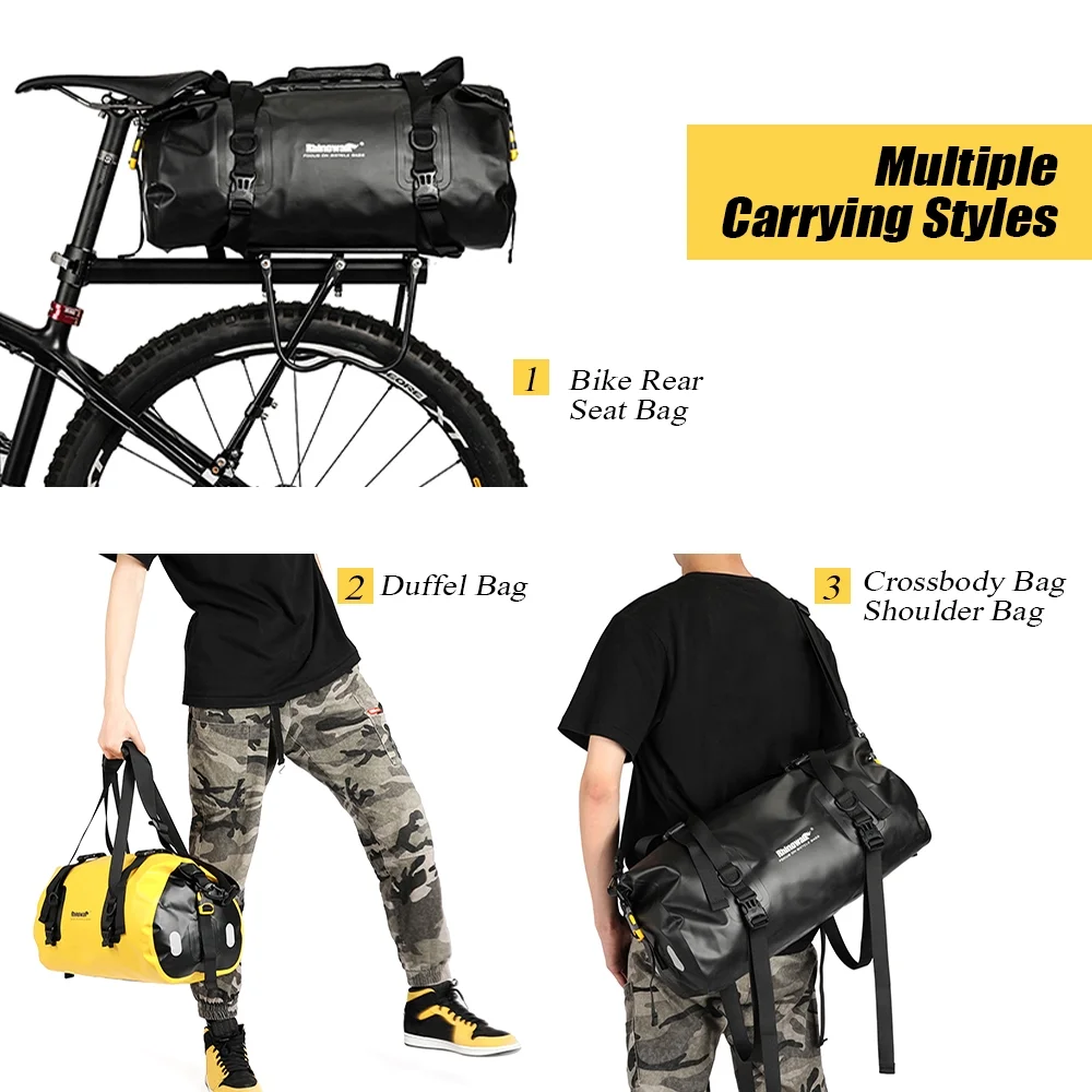 Rhinowalk Bike Pannier,Rear Seat Bike Seat BikeWaterproof Duffel 20l Eryue Leeofty Jinmie