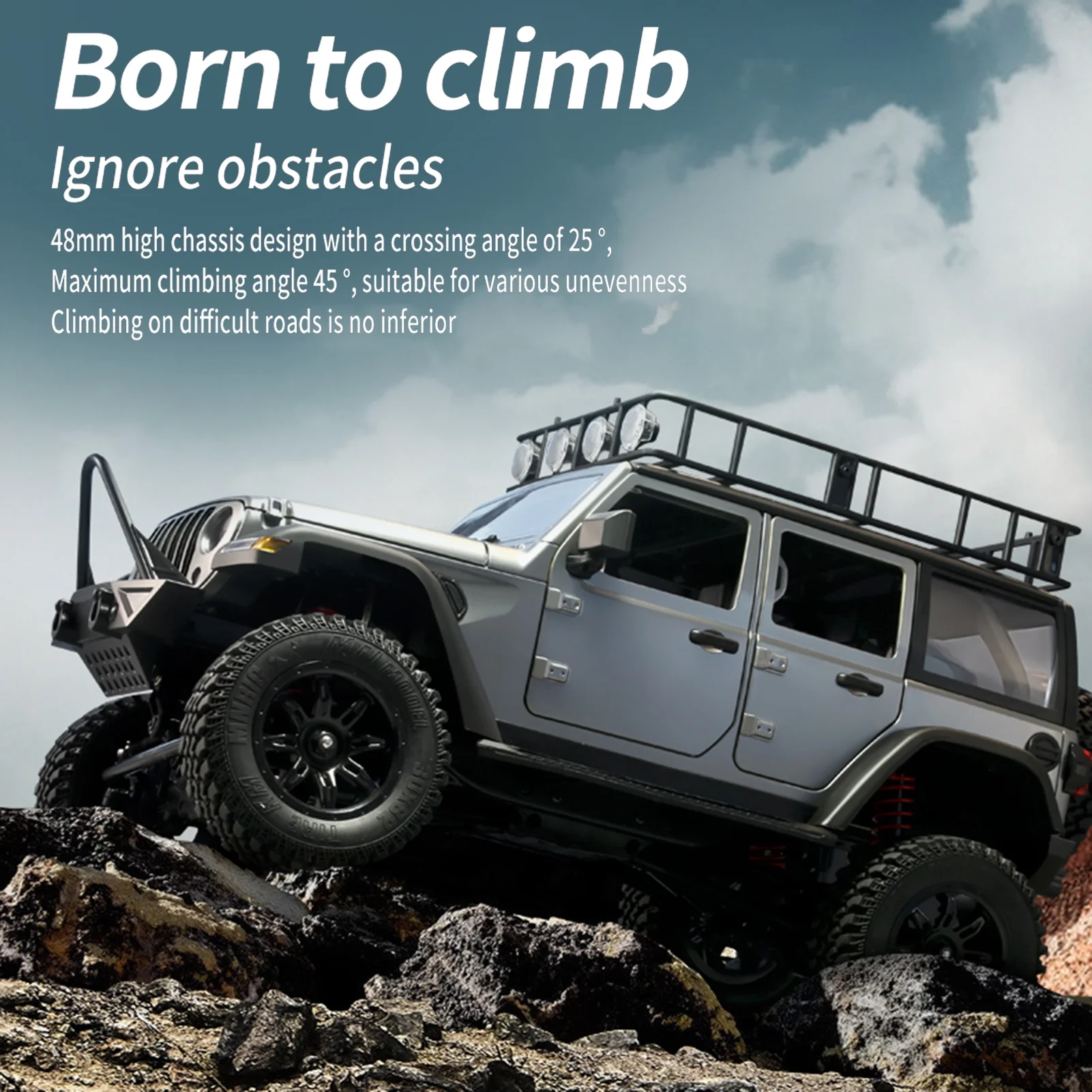 OWSOO Remote control car,4 Wheel Drive Remote Crawler Remote Car 12 Scale 4 1 12 Scale COMETX ERYUE car Car Kids 3 Battery Car Off-Road Remote