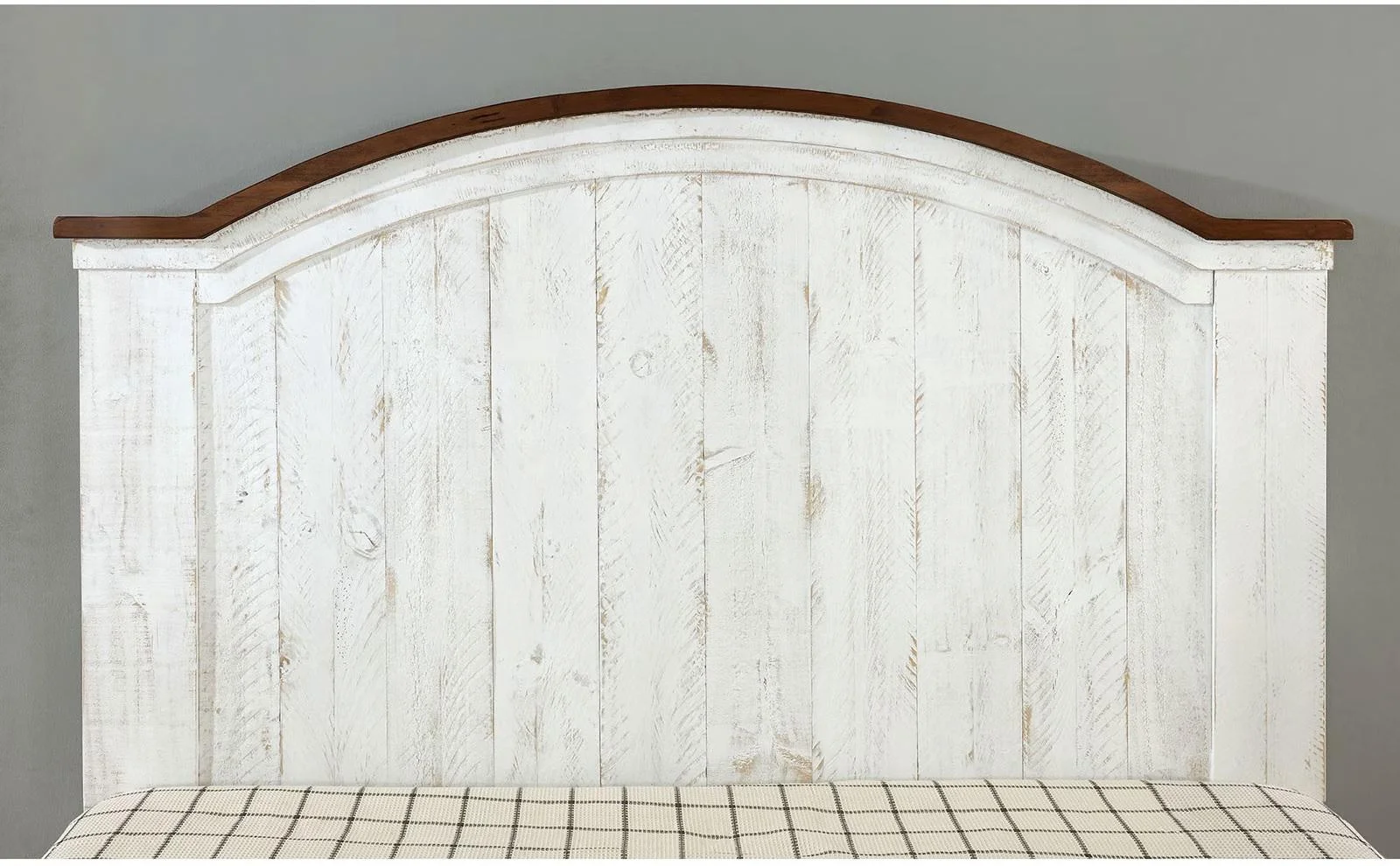 Distressed White & Walnut Solid Wood CAL Bedroom Set 5pcs FOA CM7962 Alyson