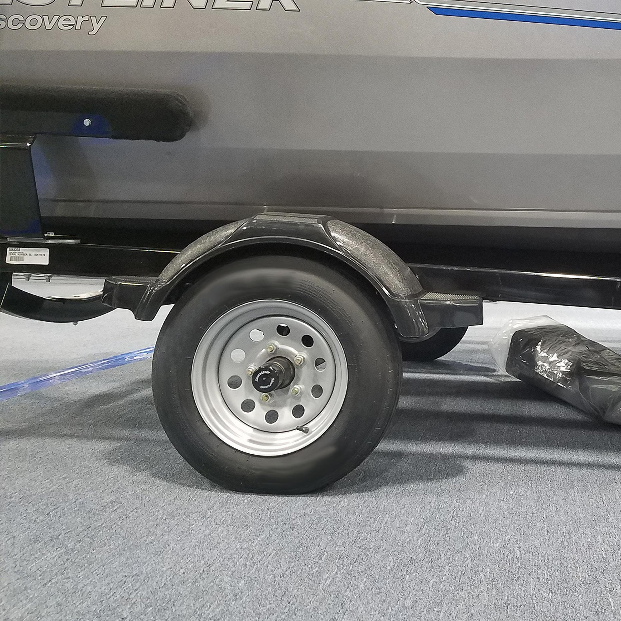 4.80X12 Loadstar Trailer Tire LRB on 5 Bolt Silver Mod Wheel