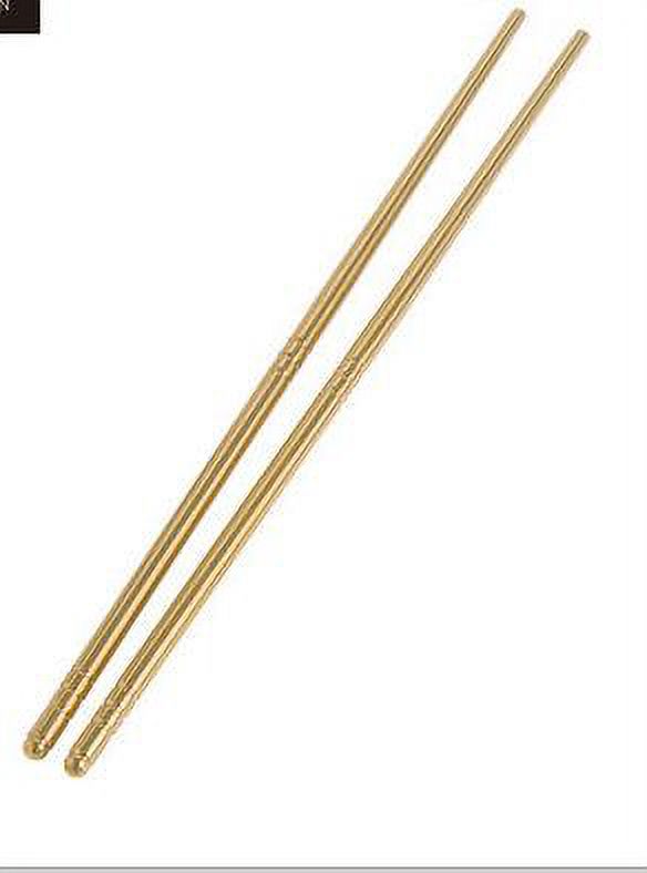 99.9% Pure Brass Bowl Chopsticks Spoon Set, Brass Bowl Diameter-4.9 inches Heigth 2 inches, Chopsticks9.6 inches, Spoon 5.9 inches