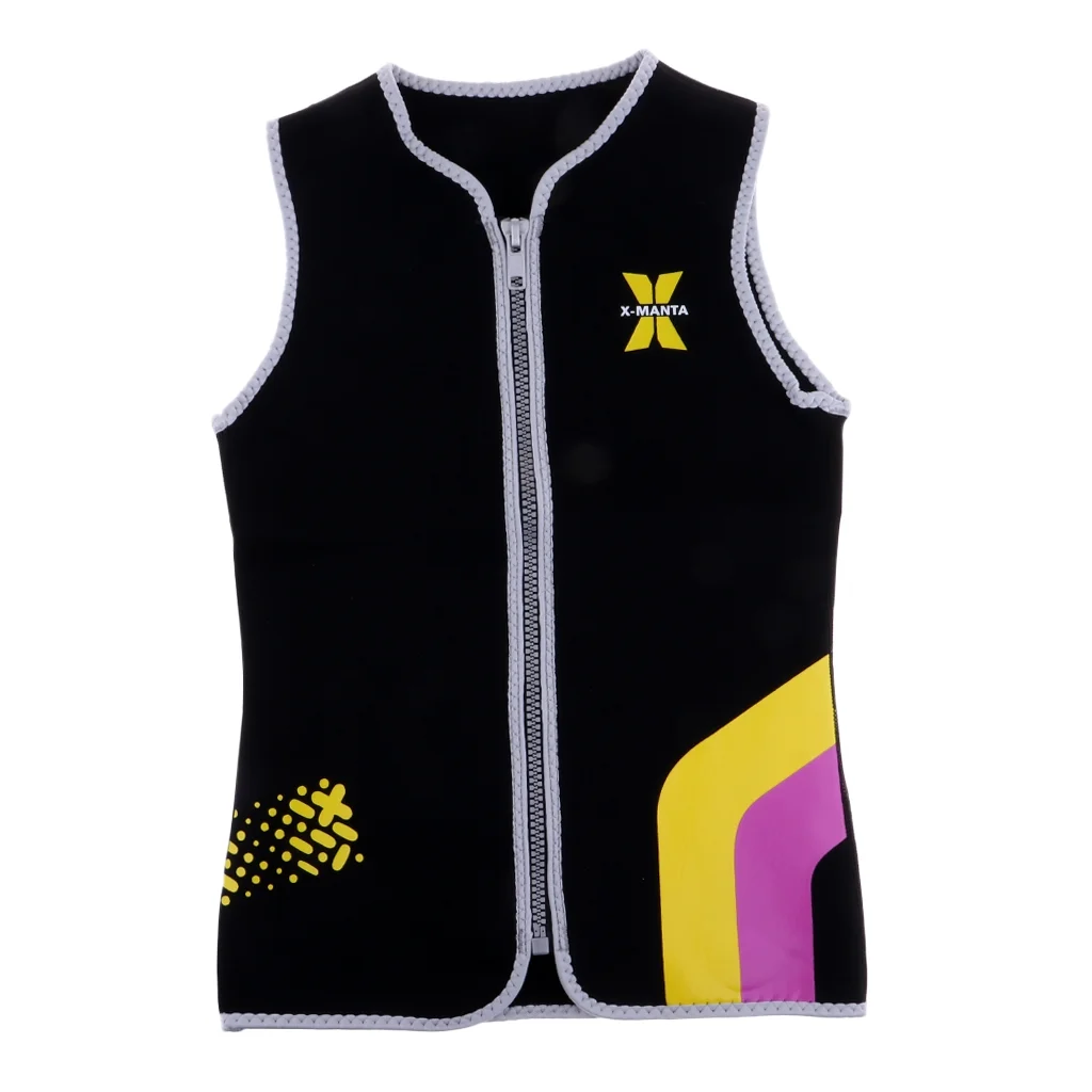Women's 3mm Front Zip Sleeveless Wetsuit Jacket Neoprene Vest Top