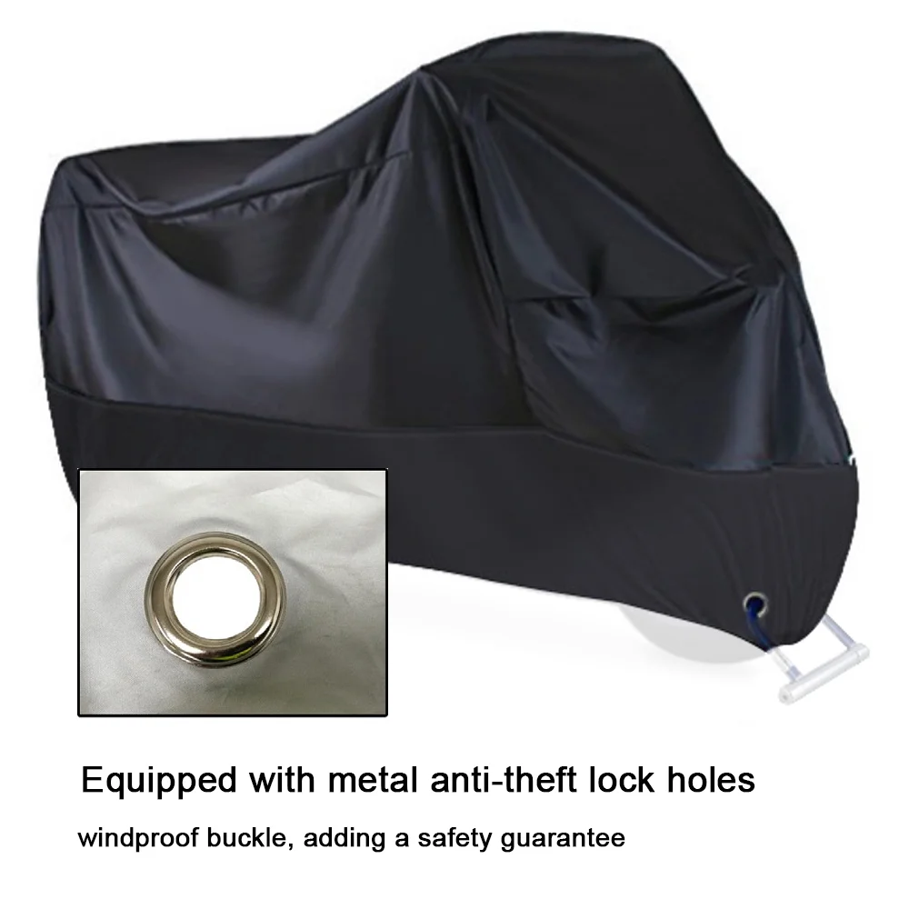 Dust Cover Motorcycle Cover Universal 190T Motorbike Protective Cover Rainproof & Sunproof & Dustproof with Lock Holes Storage Bag for Motorcycle Motorbike Electric
