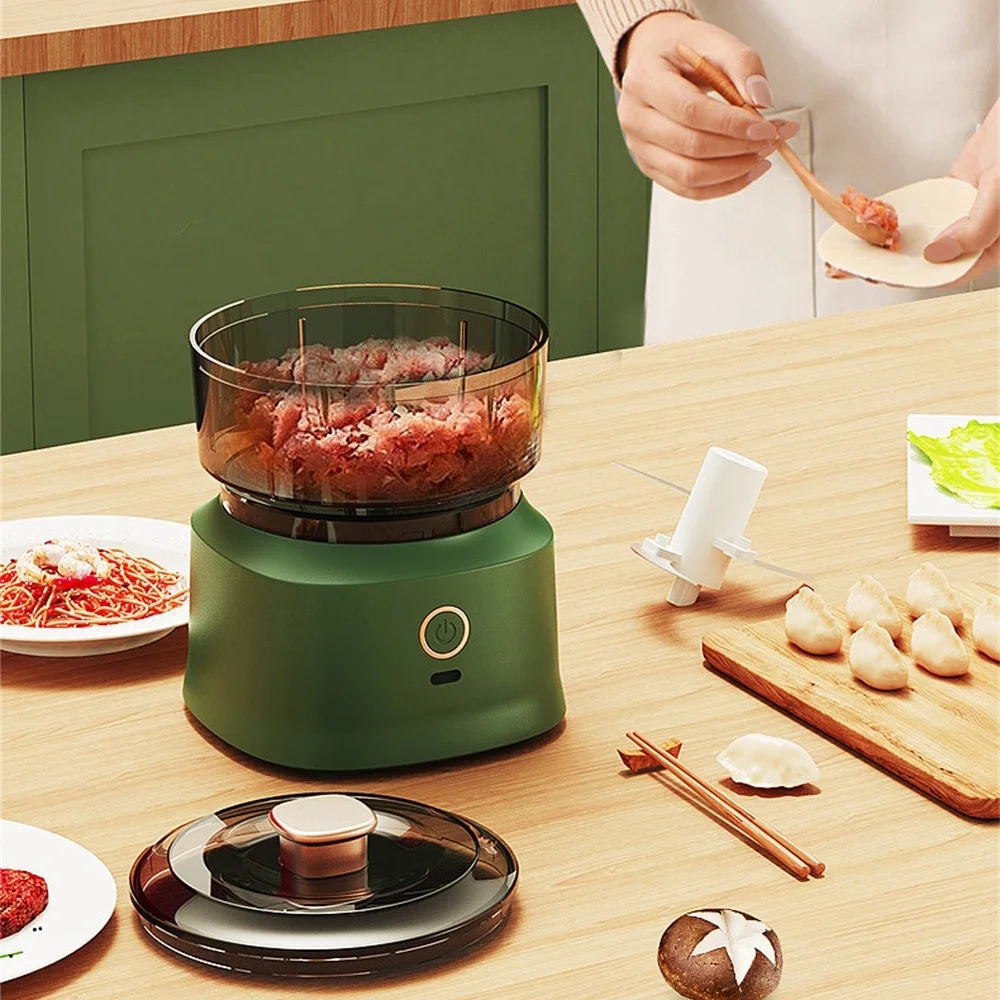 Household Electric Garlic Artifact Meat Grinder Multifunctional Garlic Stirring Kitchen Cooking Machine Automatic Garlic Stirring Garlic Household Small Food Supplementary Machine