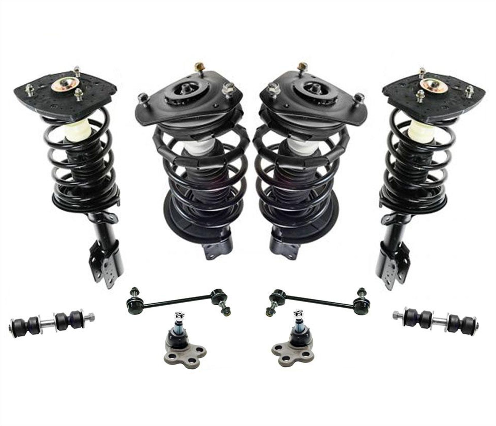 10Pc  Ft Rr Complete Coil Spring Struts Fits For 00-07 Chevy Monte Carlo