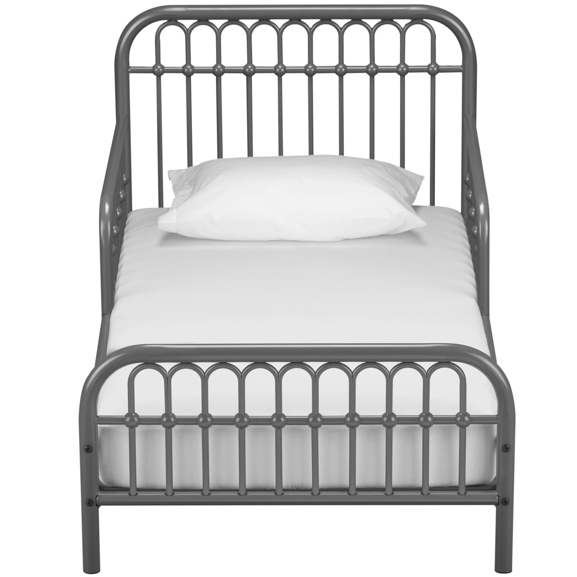 Little Seeds Monarch Hill Ivy Metal Toddler Bed, Graphite Gray