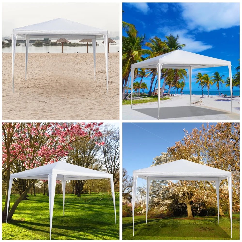 Canopy Tent 10 x 10 Ft Party Tent Outdoor Canopy Waterproof Portable Gazebo for Wedding Patio Garden Lawn Backyard White