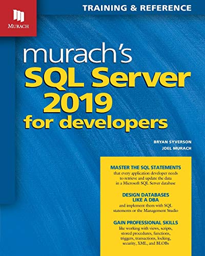 Pre-Owned Murach's SQL Server 2019 for Developers Paperback